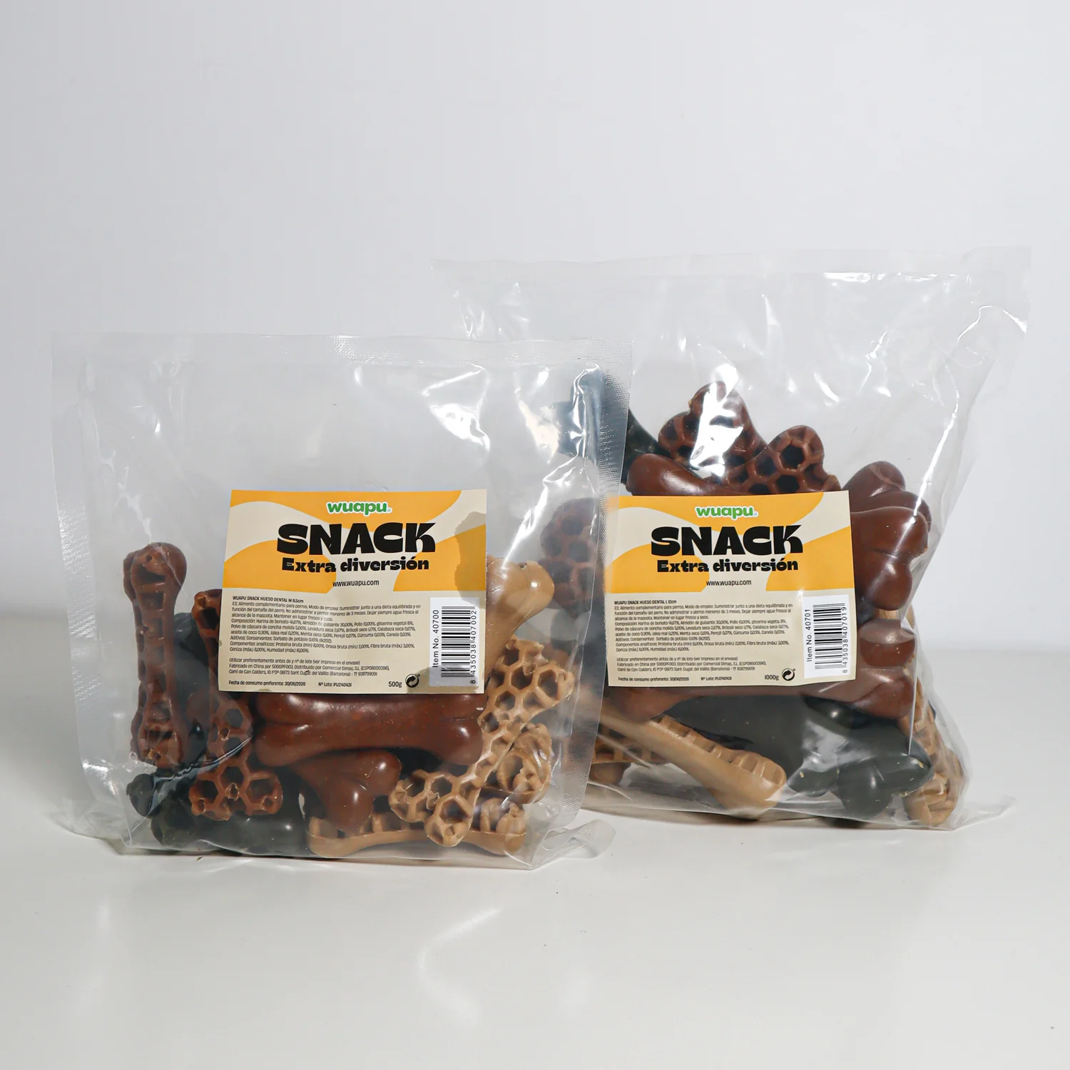 1kg Snacks Dental Para Perro, En Forma De Hueso Grande 12cm, Multisabor Sin Gluten, 17u Aprox - Image 4