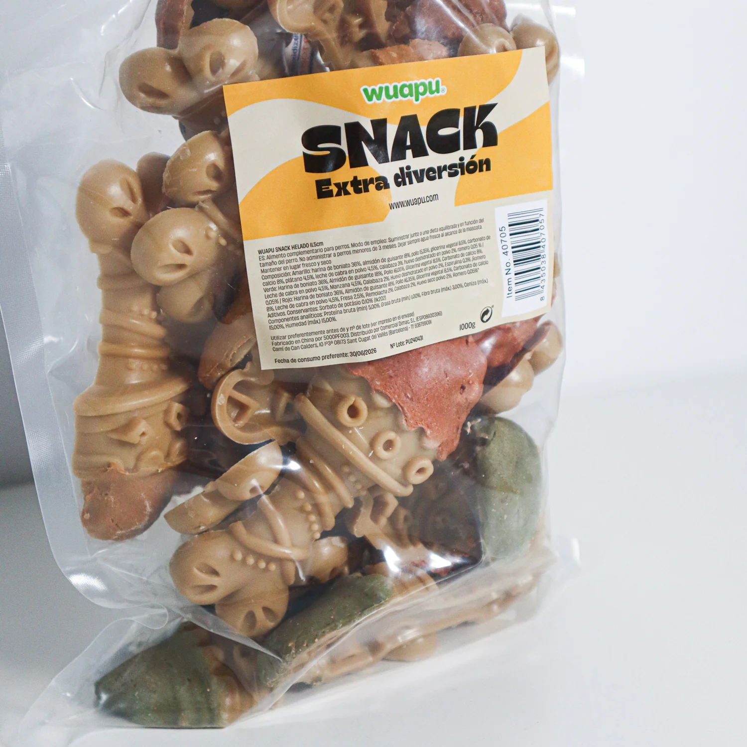1kg Snacks Equilibrado Para Perro, En Forma De Cucurucho De 11,5cm, Sin Gluten, 28u Aprox - Image 2