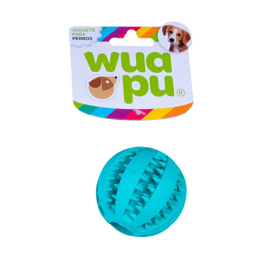 3 Pelotas Para Perro Dental De 6cm En Colores Surtidos, Con Estrias Y Hueco Interior Para Premios - Image 3