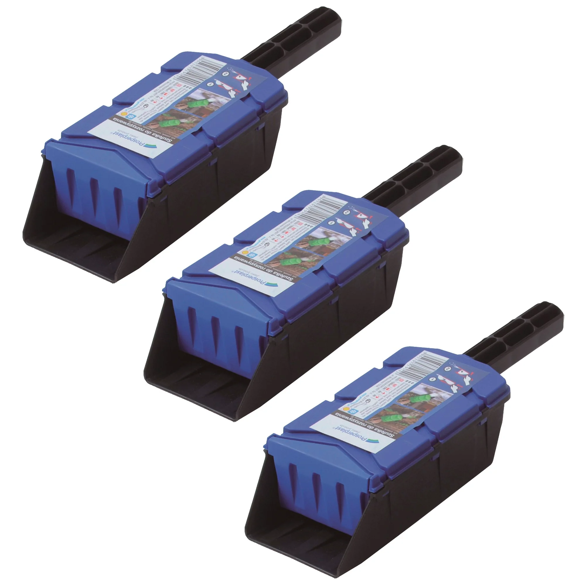 3x Dispensador De Sustancias Para Jardin Prosperplast sharkie 29 X 9,9 X 6,5 Cm En Color Azul