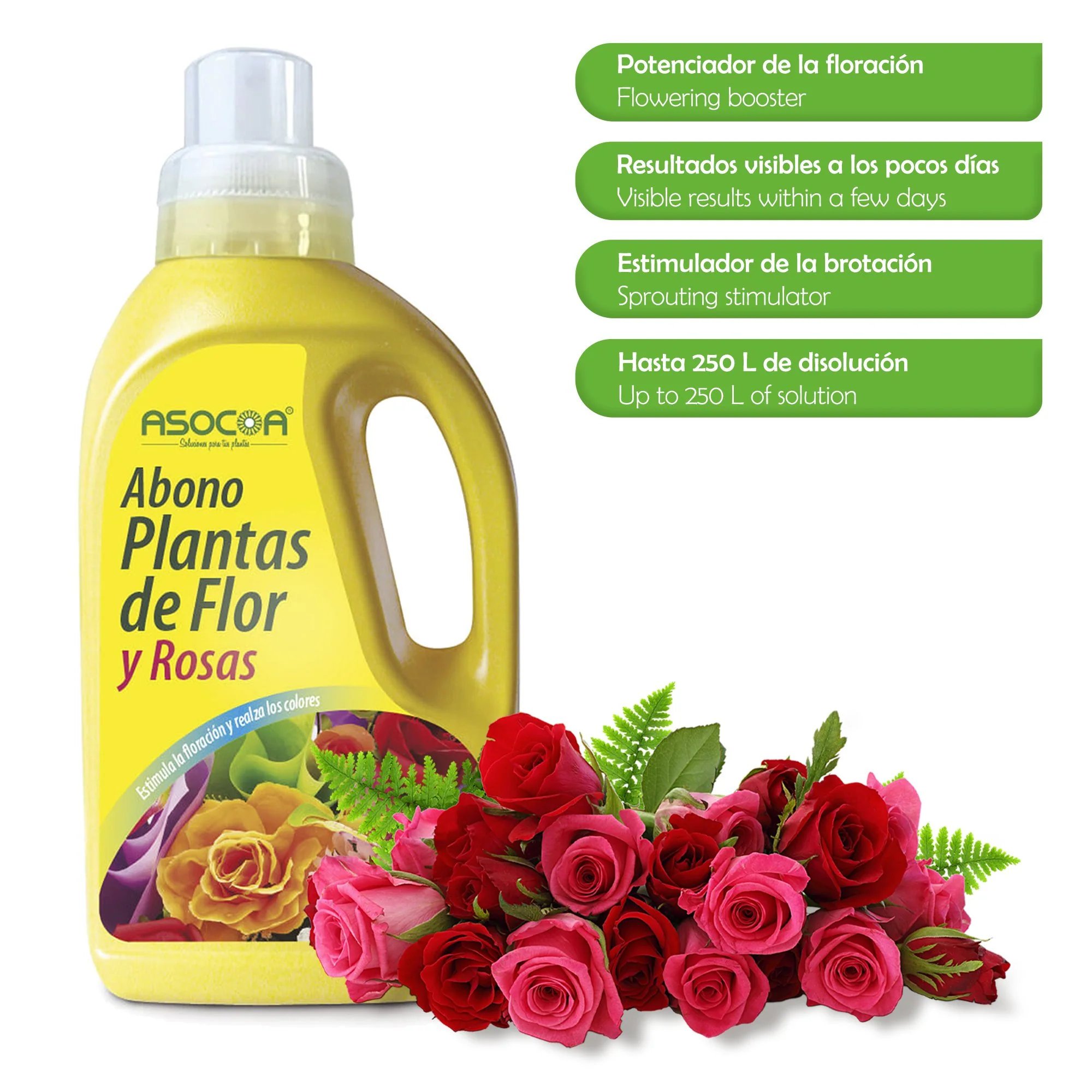 Abono Liquido Para Rosas Y Plantas Con Flor 1 Litro - Image 2