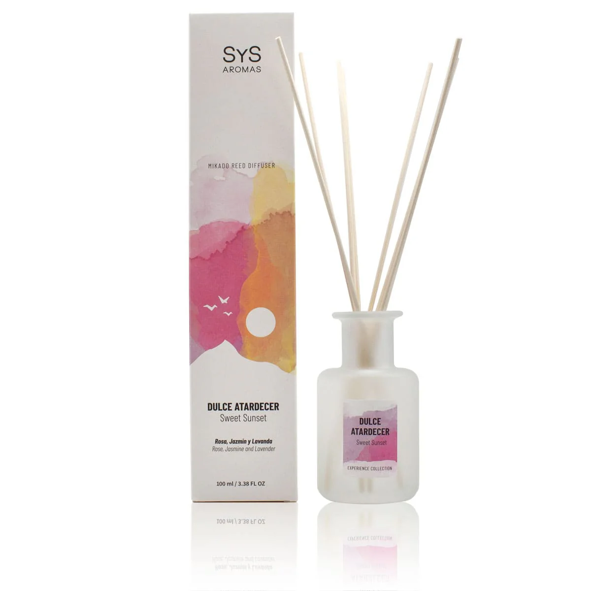 Ambientador Mikado Dulce Atardecer Experience 100 ml | Difusor de Varillas | Fragancia Cálida y Duradera | Hogar