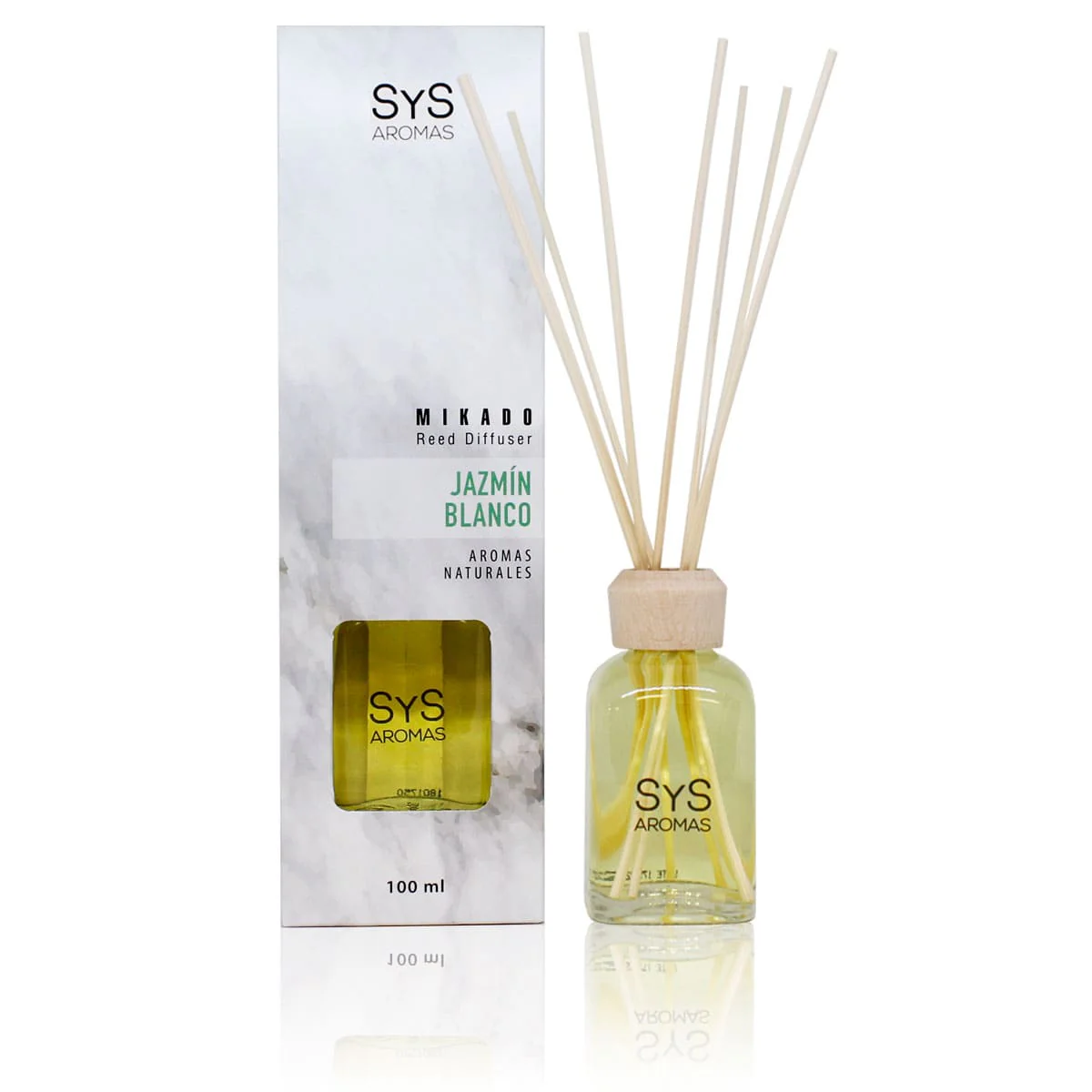Ambientador Mikado Jazmín Blanco 100 Ml | Difusor De Varillas | Fragancia Floral Elegante Y Duradera | Hogar