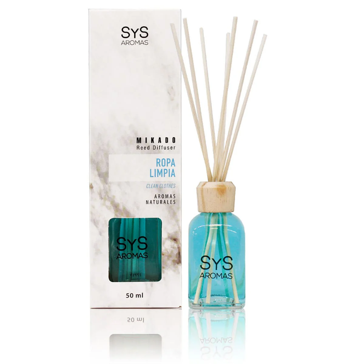 Ambientador Mikado Ropa Limpia 50 ml | Aroma Fresco y Algodón | Sensación de Limpieza | Fragancia Duradera