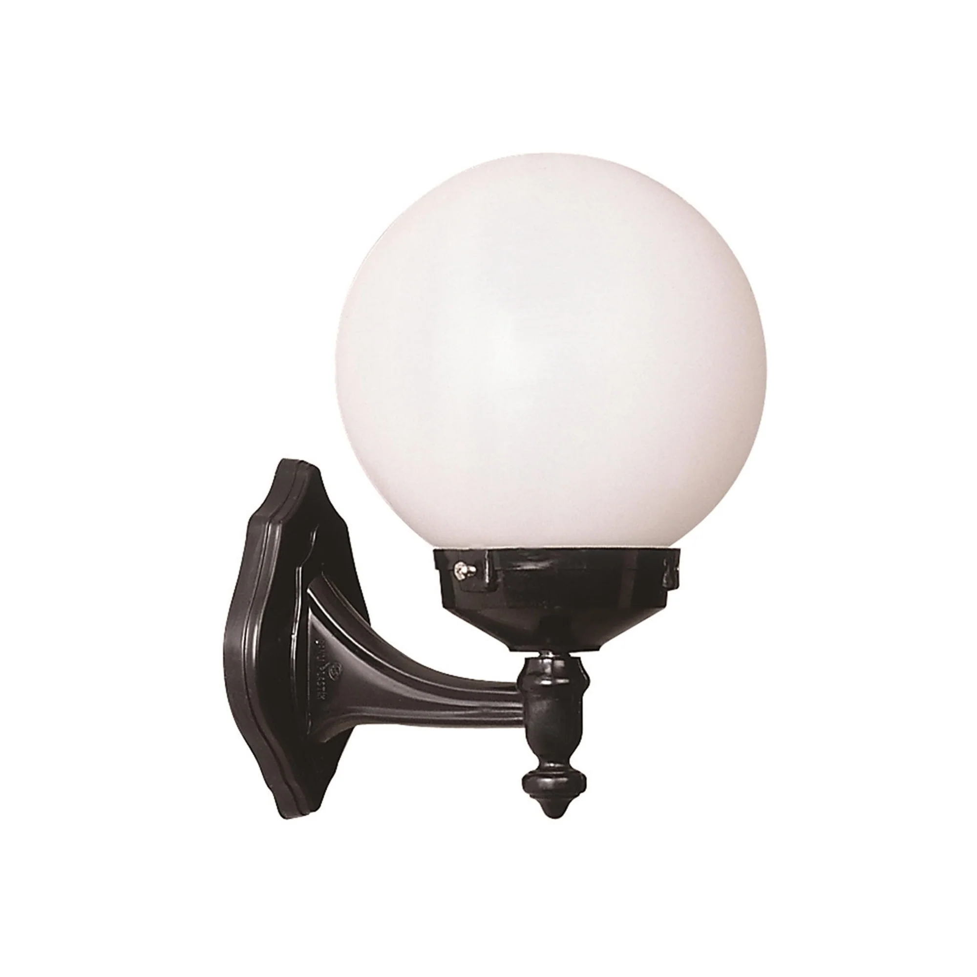 Aplique De Pared, Ángulo, Pantalla Blanca, Para Exterior, Abs , Negro, 25x20x30, Casquillo E 27 Max 60 W