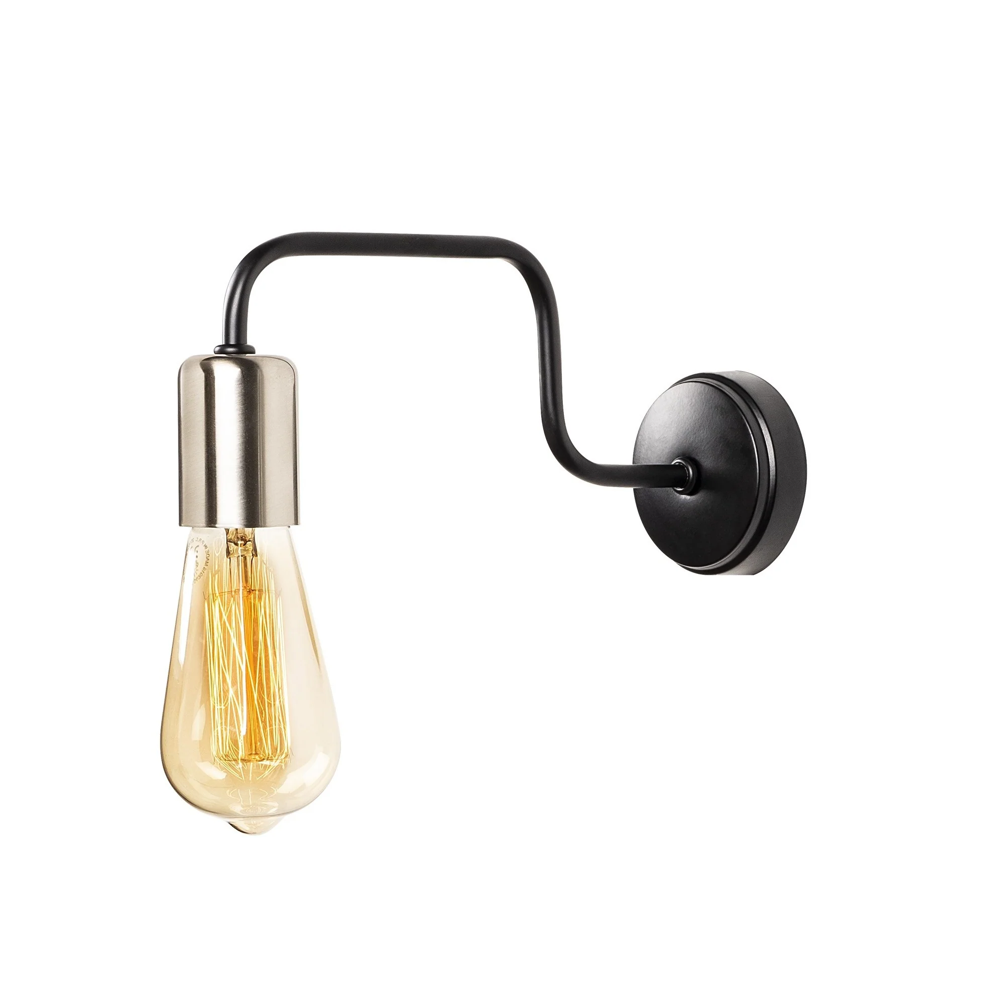 Aplique De Pared, Hierro , Negro
nickel, 4x28x11, Casquillo E 27 Max 40 W - Image 3