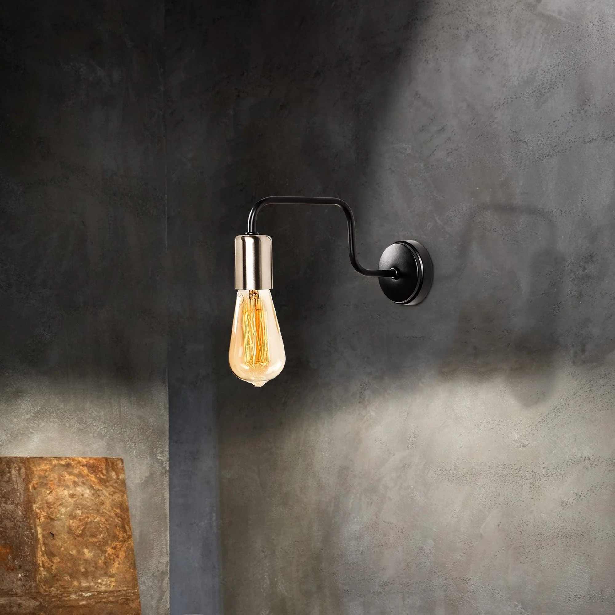 Aplique De Pared, Hierro , Negro
nickel, 4x28x11, Casquillo E 27 Max 40 W - Image 5