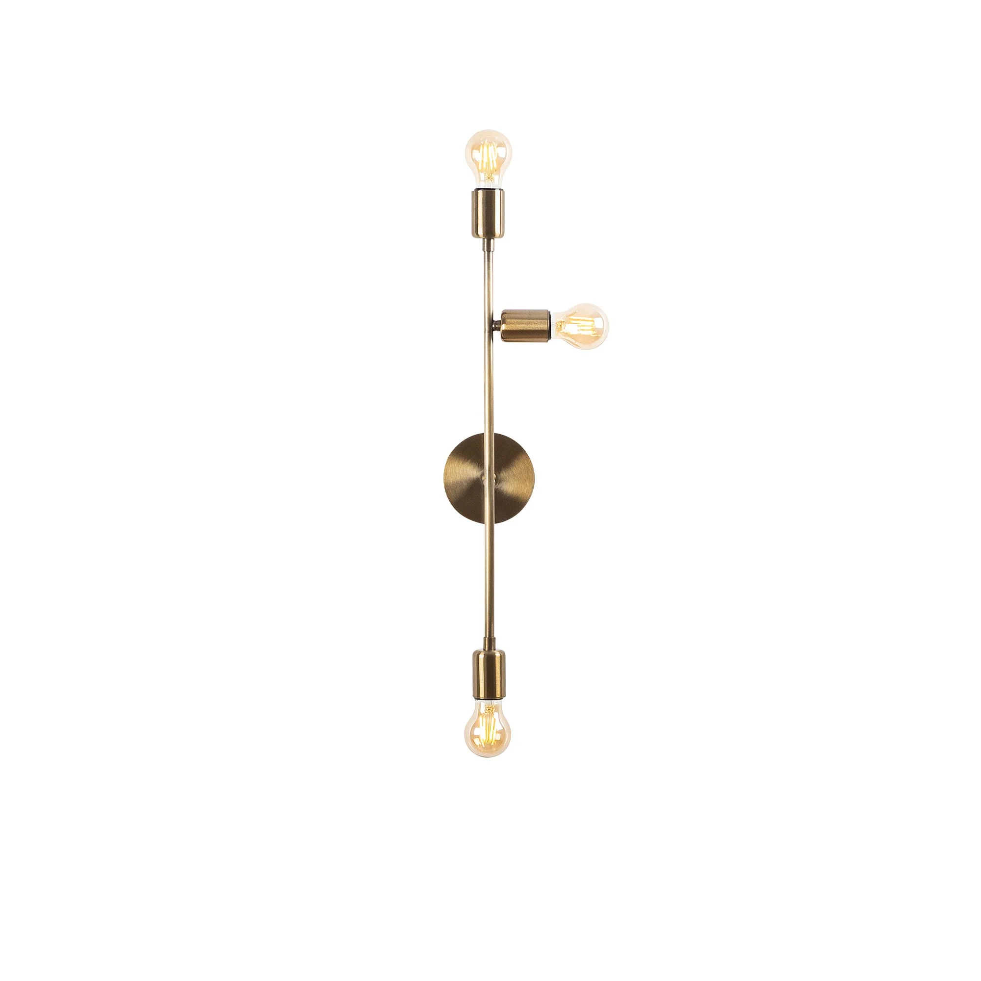 Aplique De Pared, Hierro , Vintage, 15x15x65, Casquillo 3 X E 27 Max 40 W