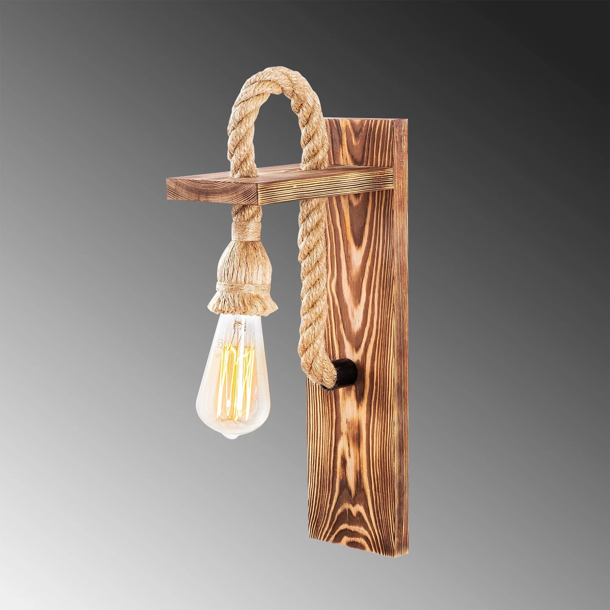 Aplique De Pared, Madera , Madera, 11x18x40, Casquillo 1 X E 27 Max 40 W - Image 3