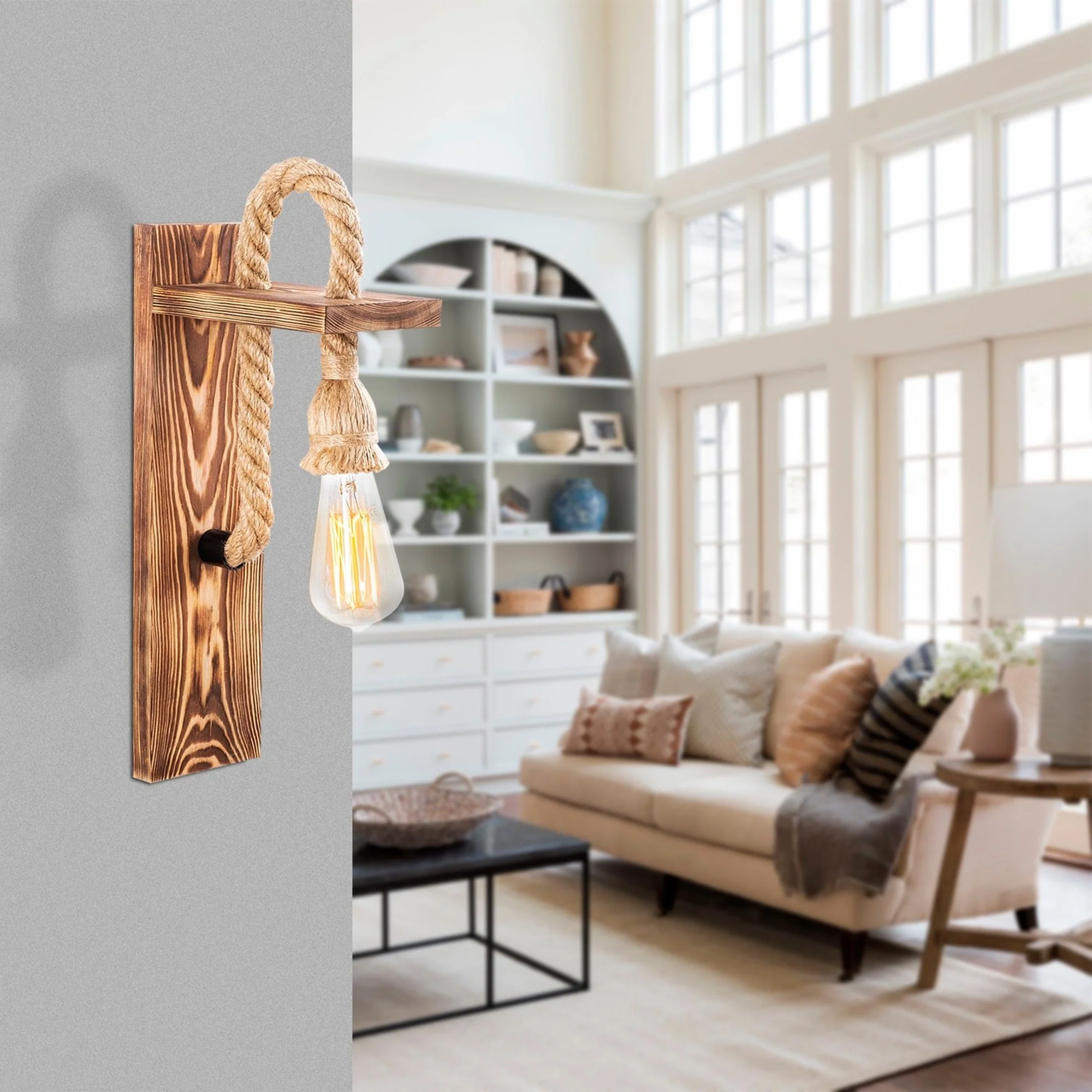 Aplique De Pared, Madera , Madera, 11x18x40, Casquillo 1 X E 27 Max 40 W - Image 5