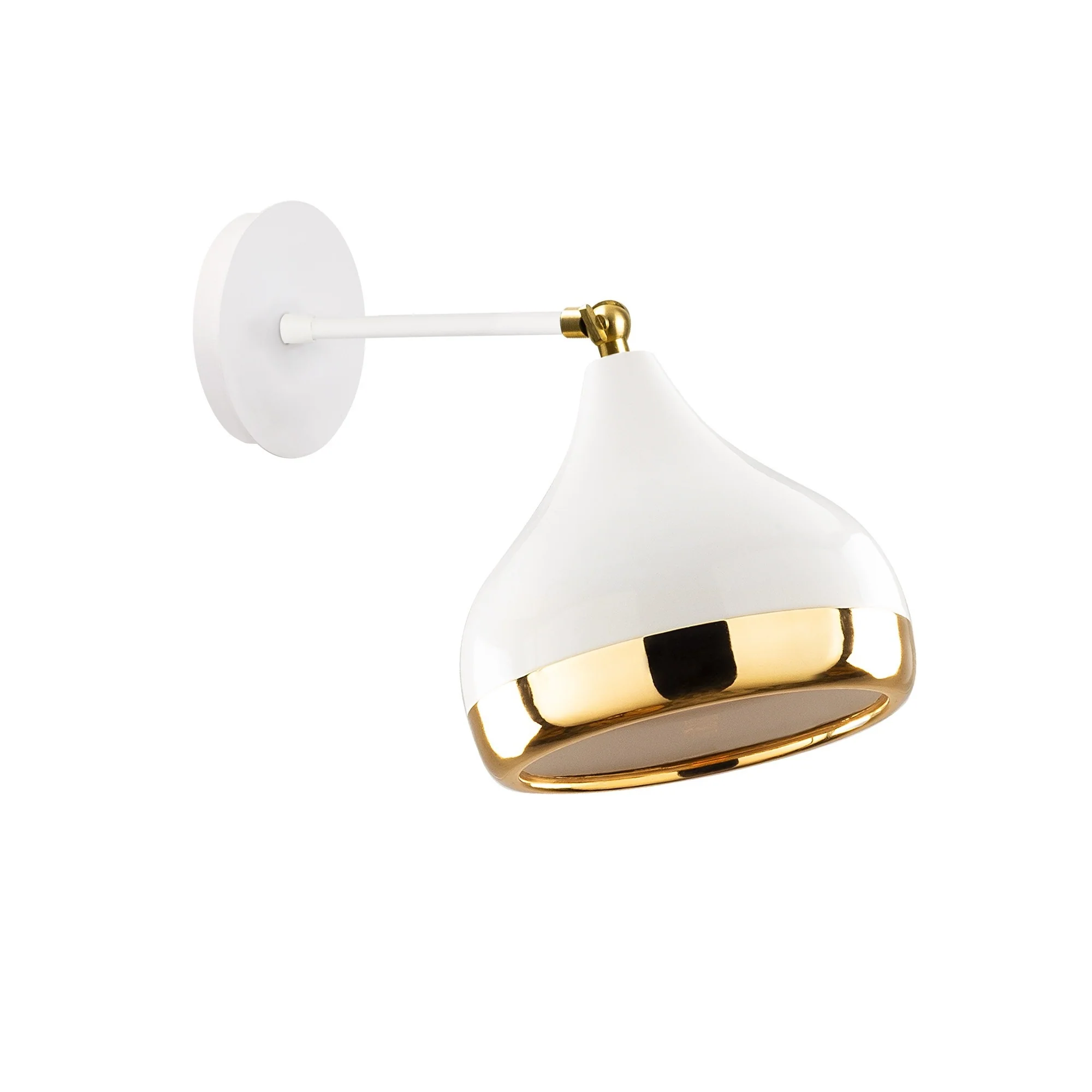 Aplique De Pared, Metal , Blanco
oro, 17x28x28, Casquillo E 27 Max 40 W