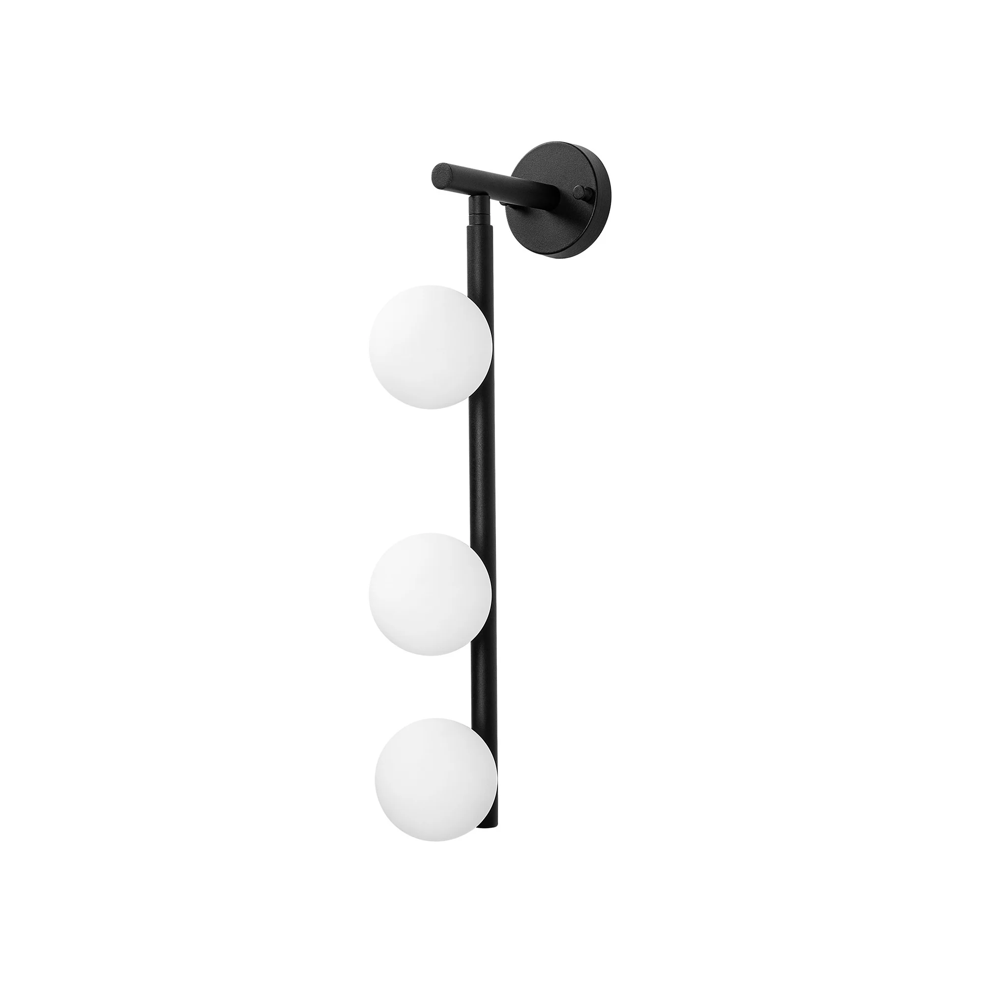 Aplique De Pared, Metal , Negro, 10x24x59, Casquillo 3 X G9 Max 10 W
