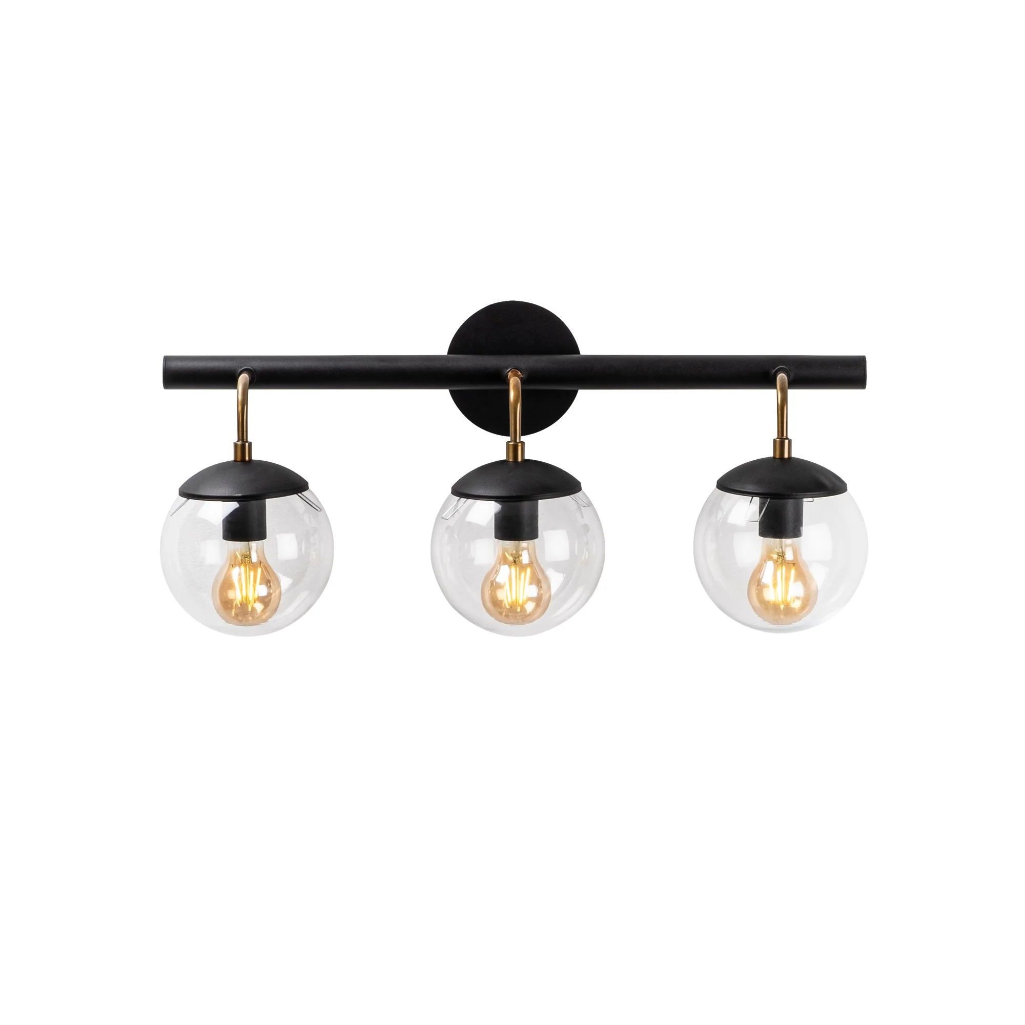 Aplique De Pared, Metal , Negro, 61x28x20, Casquillo 3 X E 27 Max 40 W