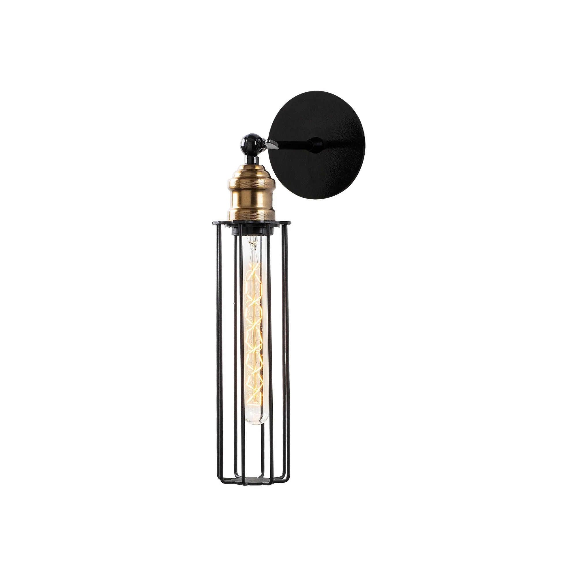 Aplique De Pared, Metal , Negro, 8x16x40, Casquillo E 27 Max 40 W