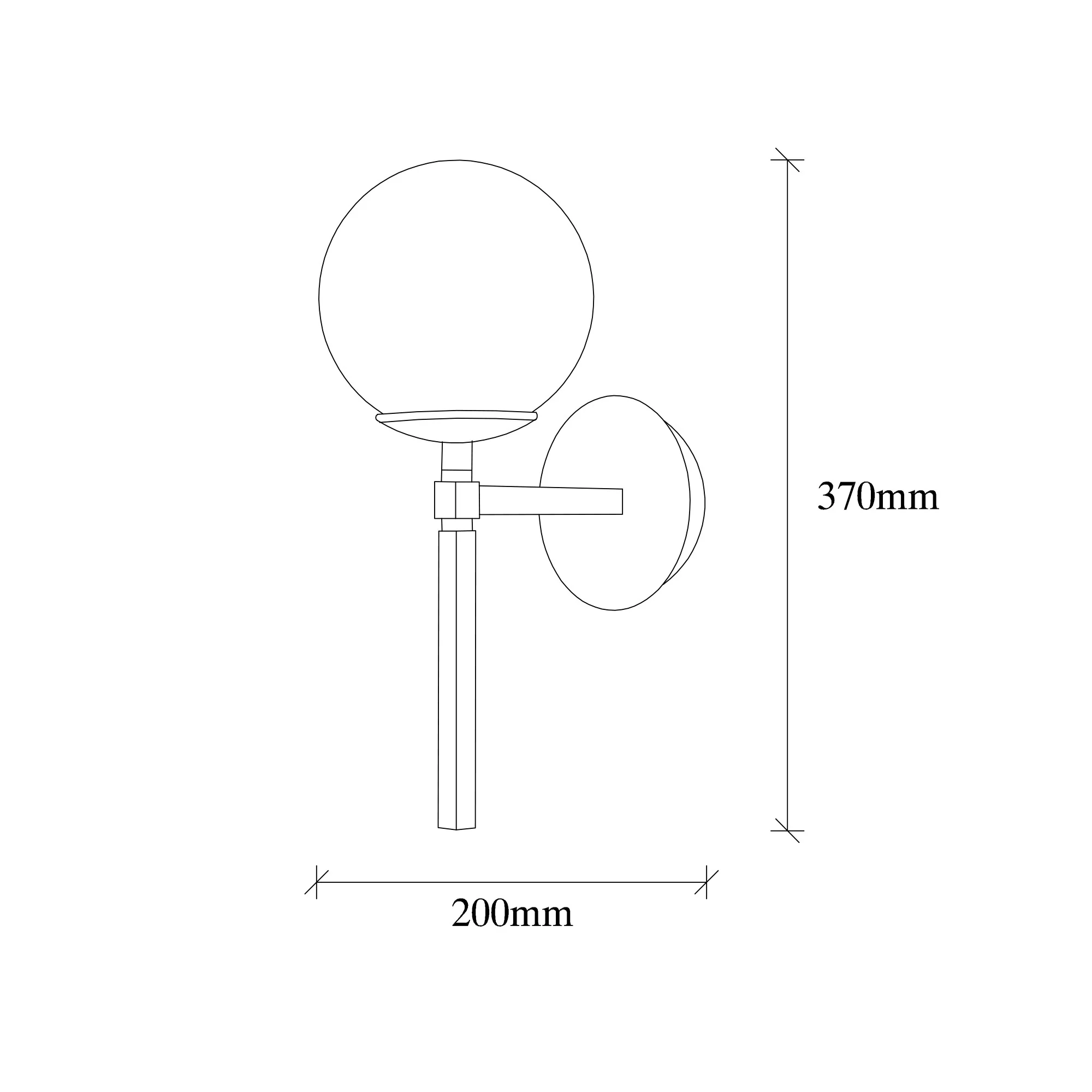 Aplique De Pared, Metal , Negro
blanco, 15x20x37, Casquillo E 27 Max 40 W - Image 2