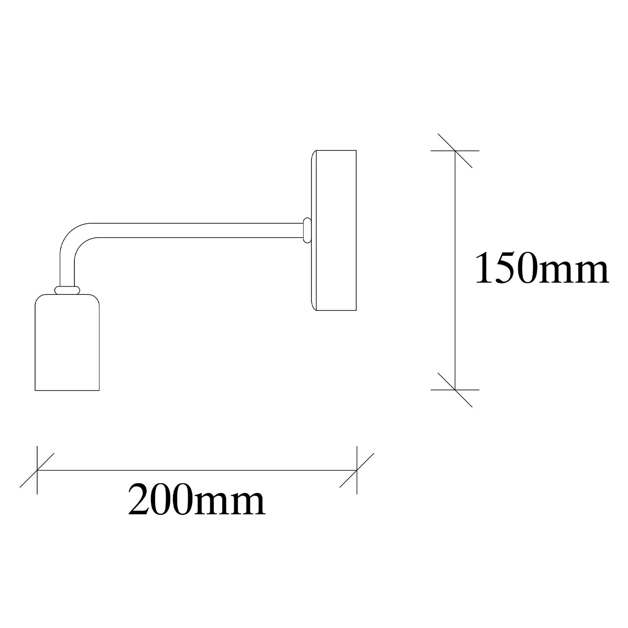 Aplique De Pared, Metal , Negro

nickel, 8x20x15, Casquillo E 27 Max 40 W - Image 2