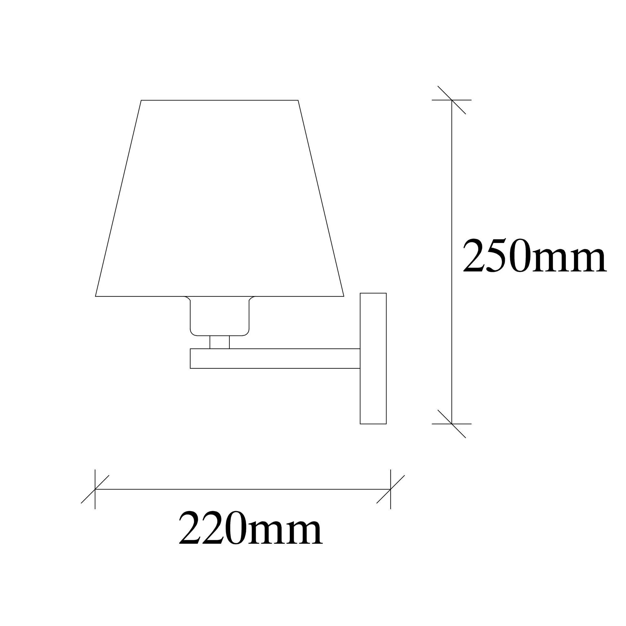 Aplique De Pared, Metal , Negro
nickel
blanco, 22x25x25, Casquillo E 27 Max 40 W - Image 2