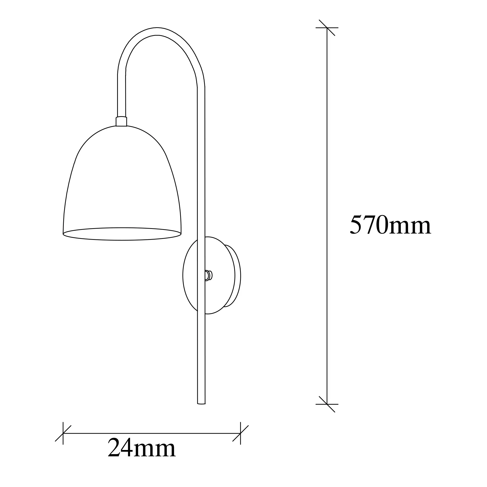 Aplique De Pared, Metal , Negro
vintage, 16x24x57, Casquillo E 27 Max 40 W - Image 2