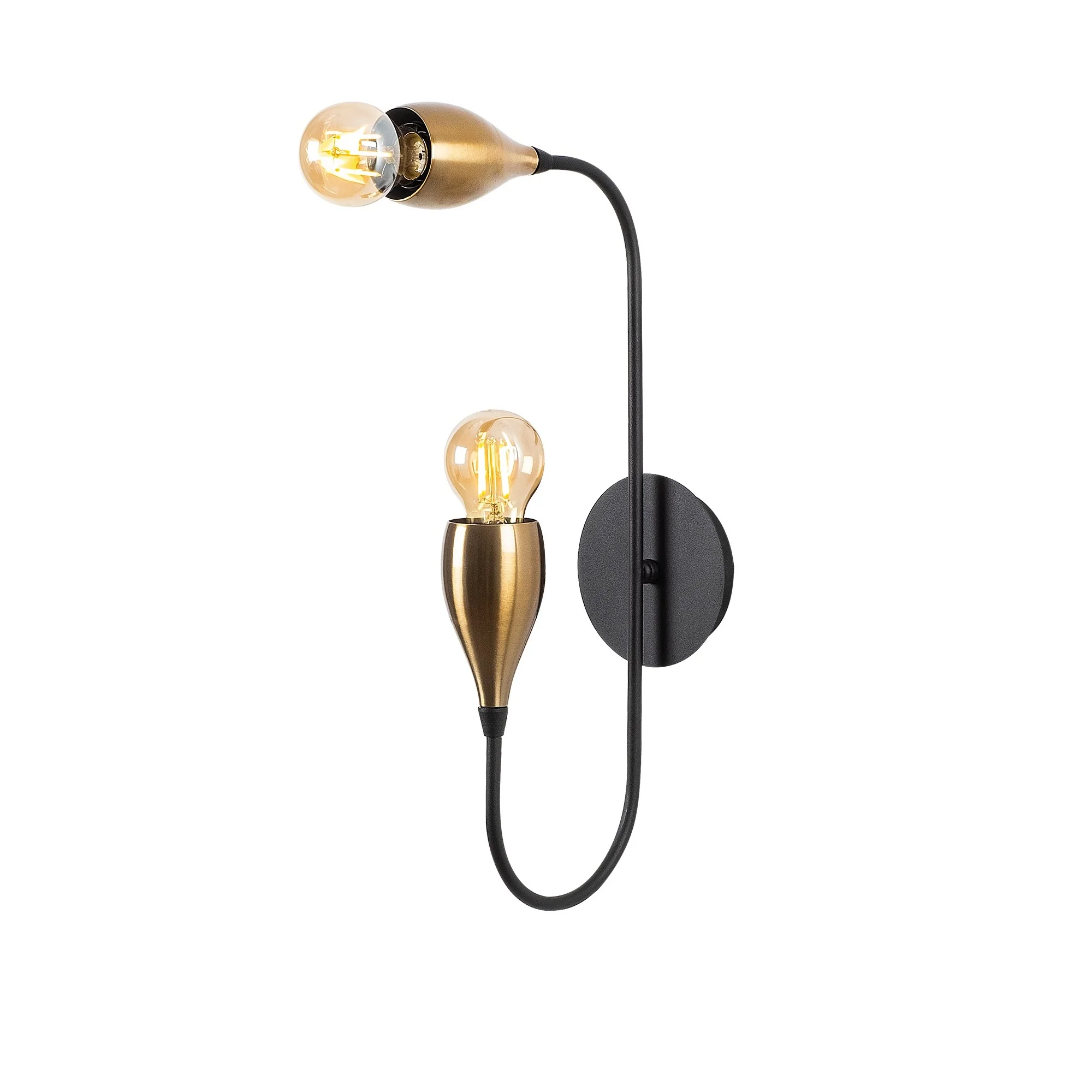 Aplique De Pared, Metal , Negro
vintage, 25x25x50, Casquillo 2 X E 27 Max 40 W