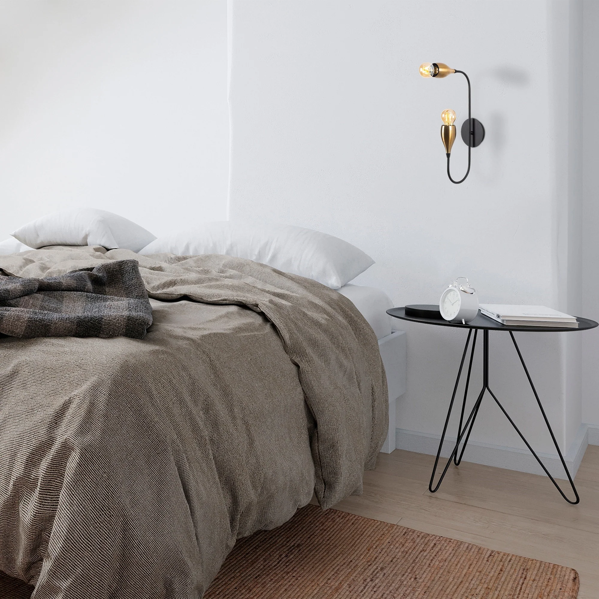 Aplique De Pared, Metal , Negro
vintage, 25x25x50, Casquillo 2 X E 27 Max 40 W - Image 5