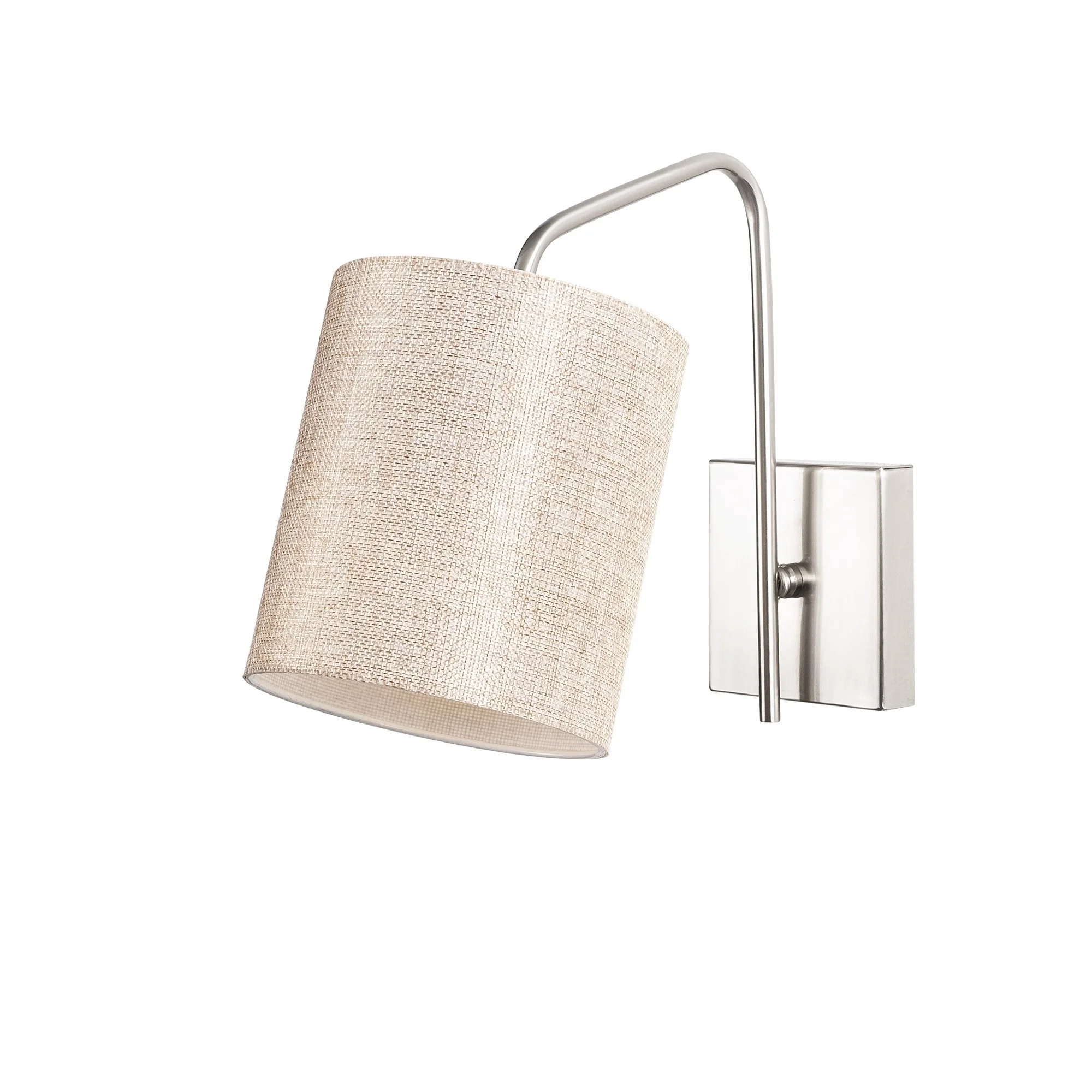 Aplique De Pared, Metal , Nickel
crema, 14x27x24, Casquillo E 27 Max 40 W