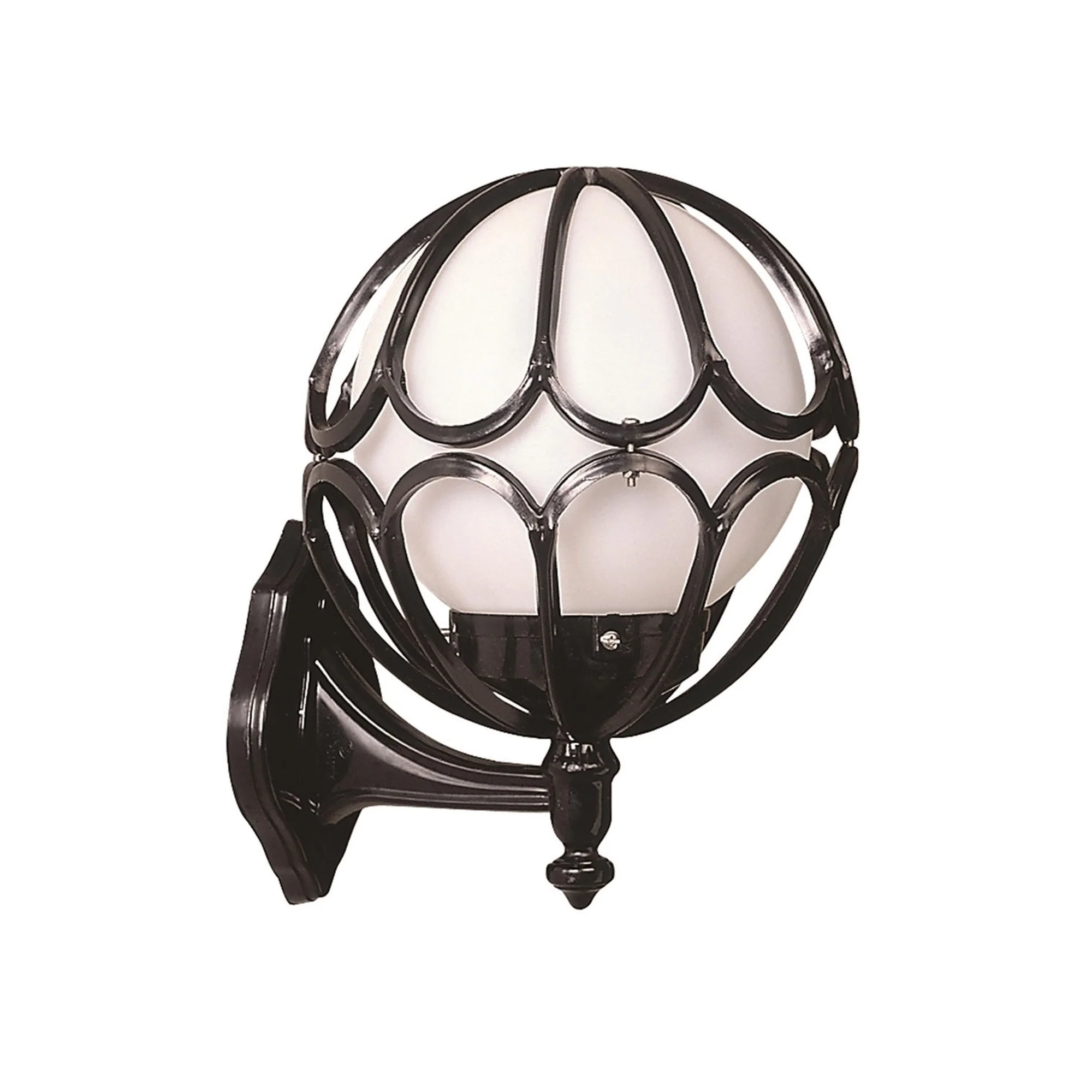 Aplique De Pared Para Exterior, Abs , Negro, 28x23x34, Casquillo E 27 Max 60 W
