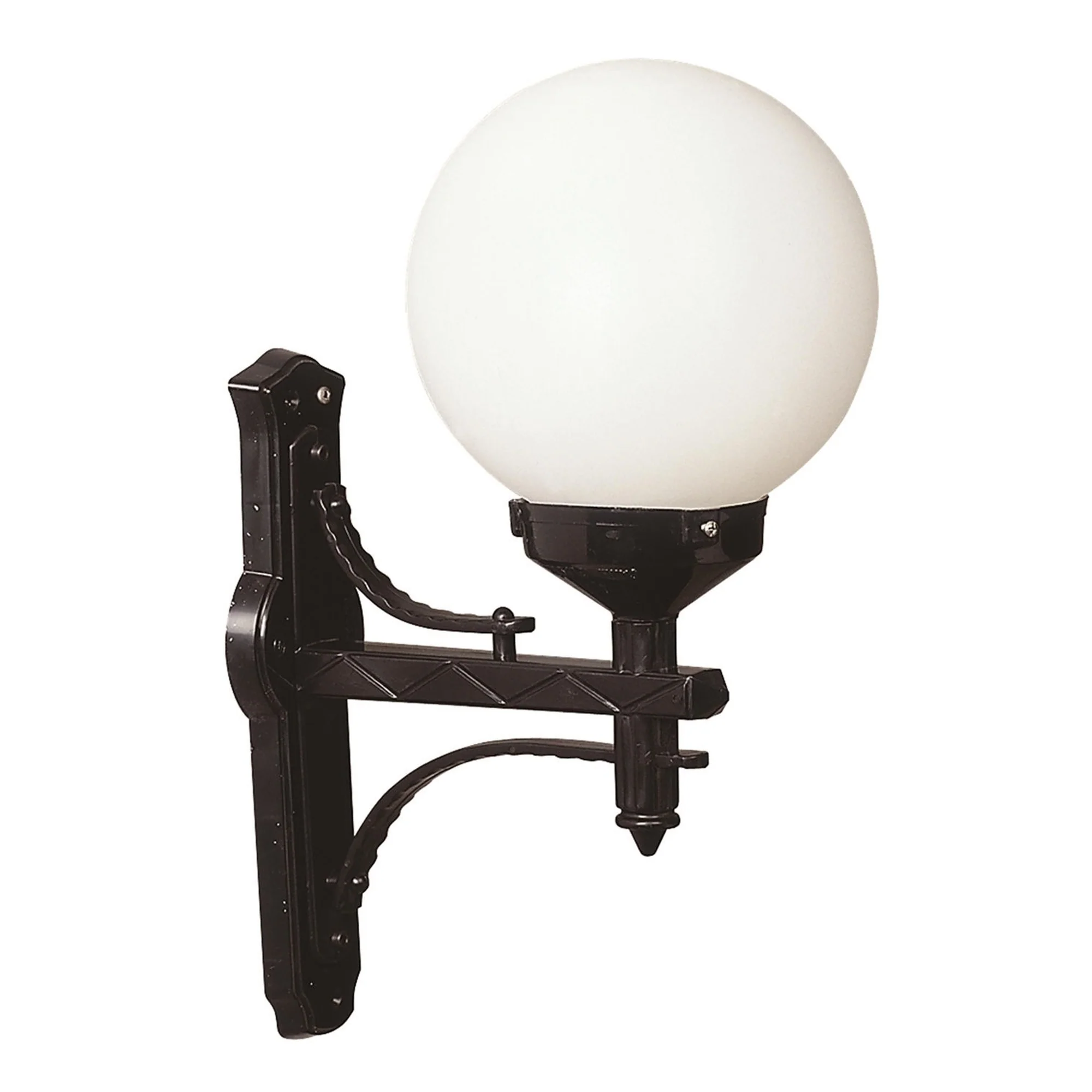Aplique De Pared Para Exterior, Abs , Negro, 35x25x55, Casquillo E 27 Max 60 W