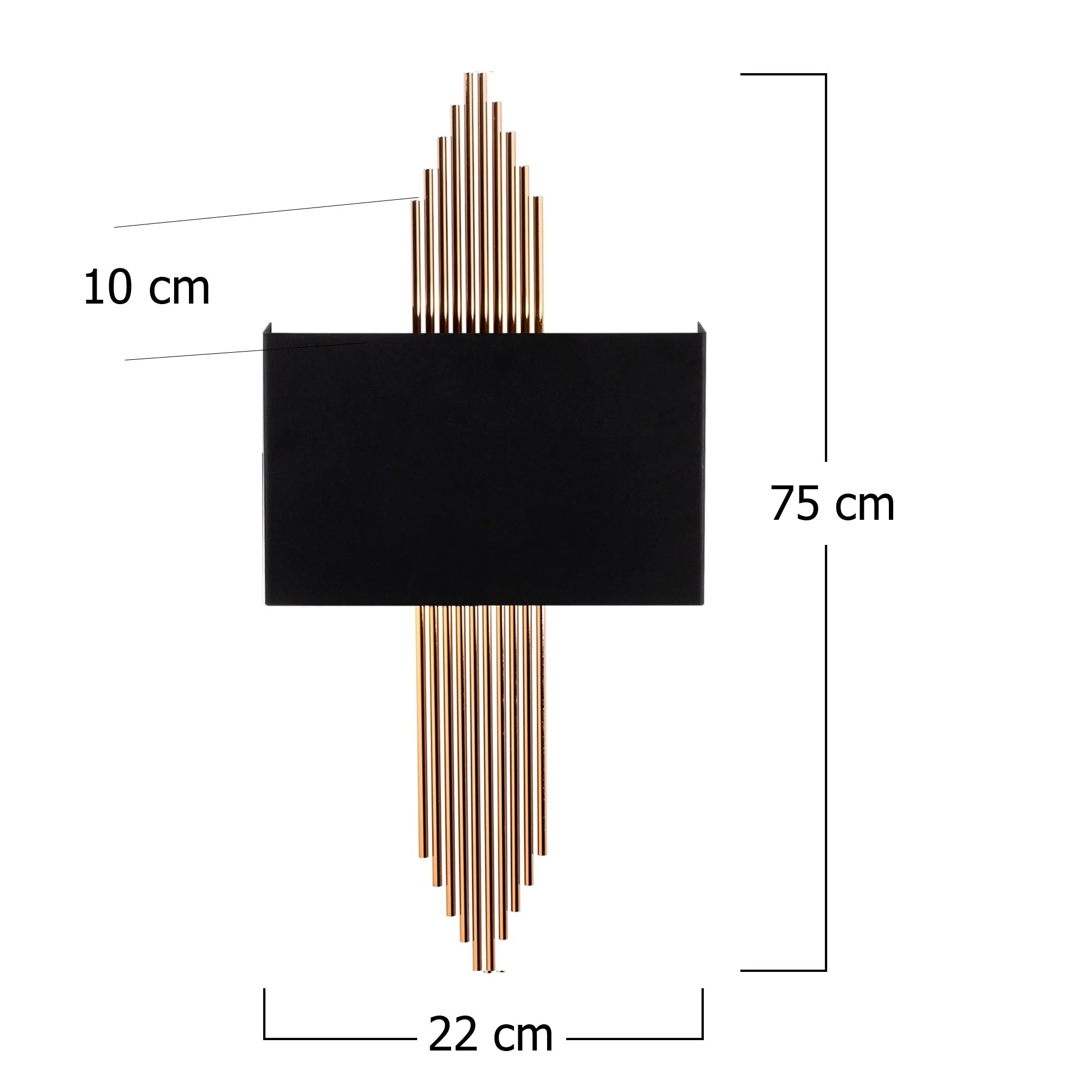 Aplique De Pared Recto, Metal , Negro

cobre, 75x10x22, Casquillo E 27 Max 40 W - Image 2