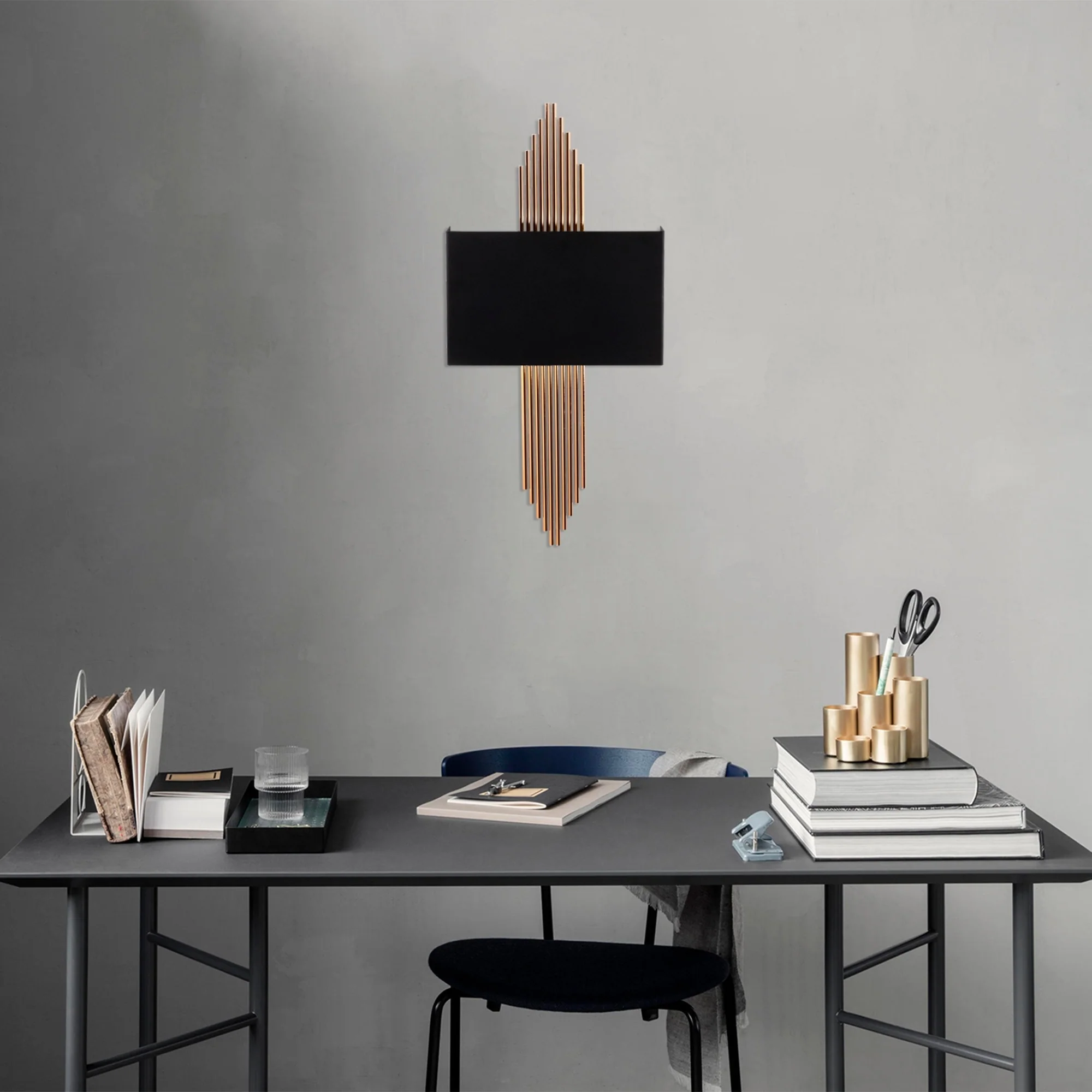 Aplique De Pared Recto, Metal , Negro

cobre, 75x10x22, Casquillo E 27 Max 40 W - Image 5