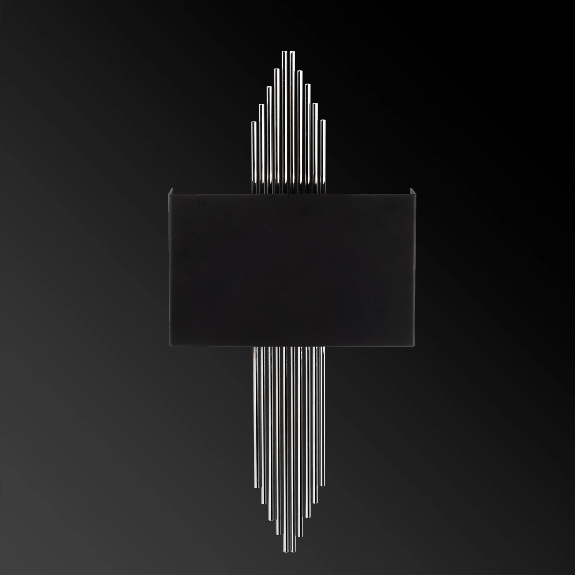 Aplique De Pared Recto, Metal , Negro
plata, 75x10x22, Casquillo E 27 Max 40 W - Image 4