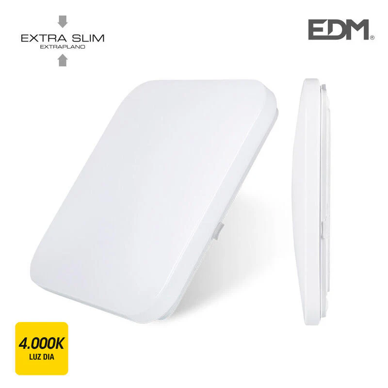 Aplique Superficie Led Extraplano 18w 4000k 33x33x7,1cm Edm