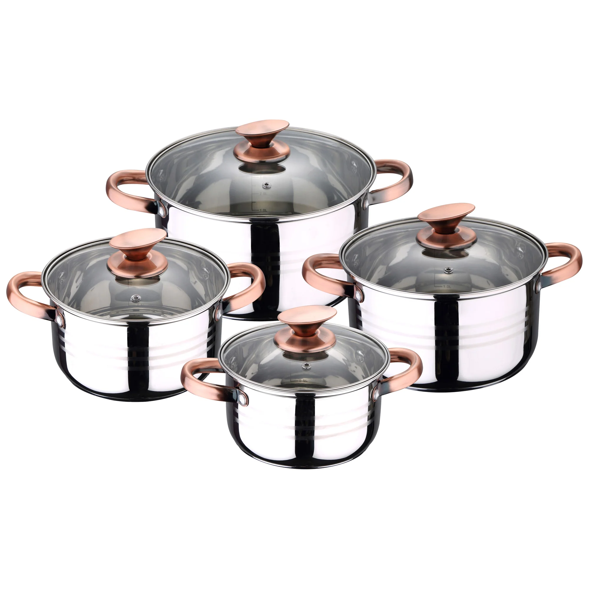 Bateria 8pc Acero Inoxidable Apta Para Inducción Colección Altea