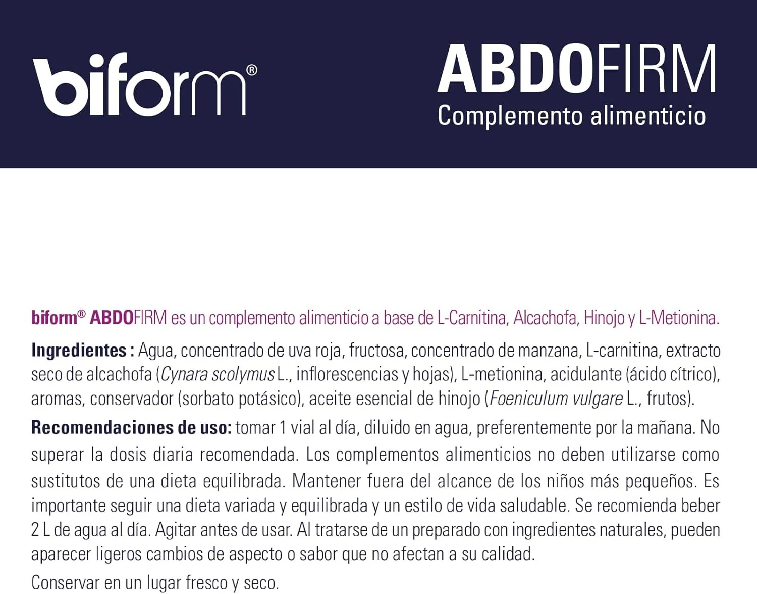 Biform Abdofirm 14 Viales BIFORM 140g - Image 2