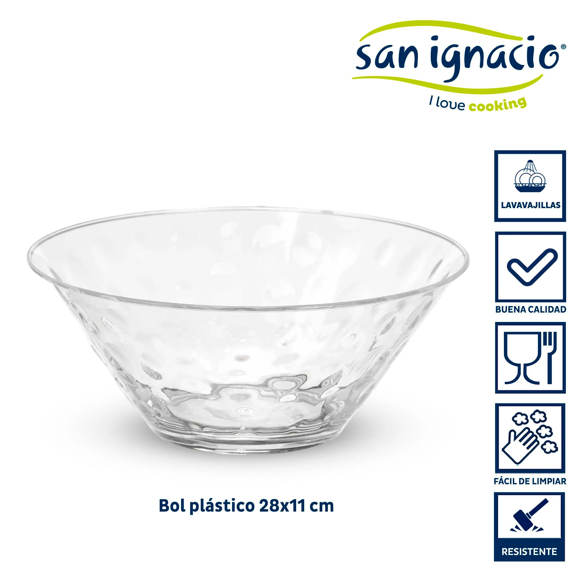 Bol Plastico Puntos 28cm Transparente Colección Leknes - Image 2