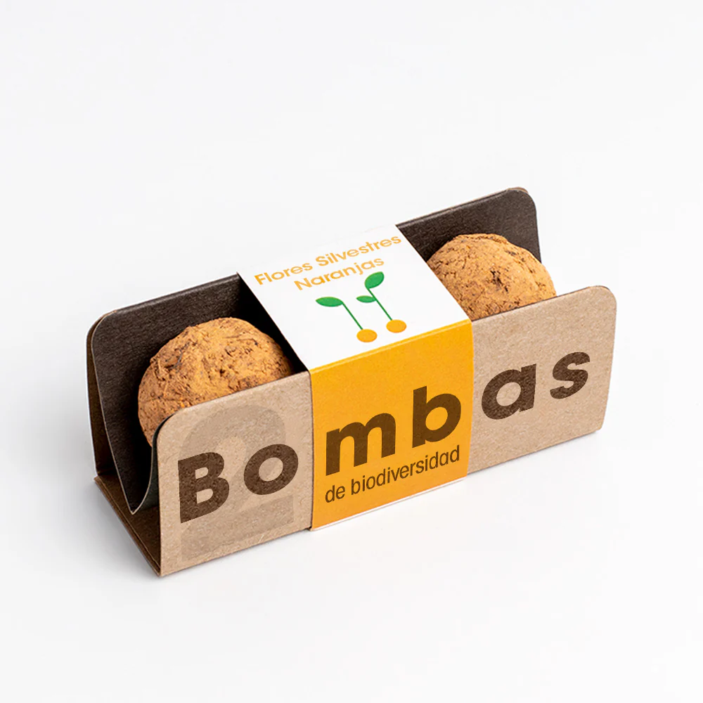 Bombas De Biodiversidad (flores Silvestres Naranjas)
