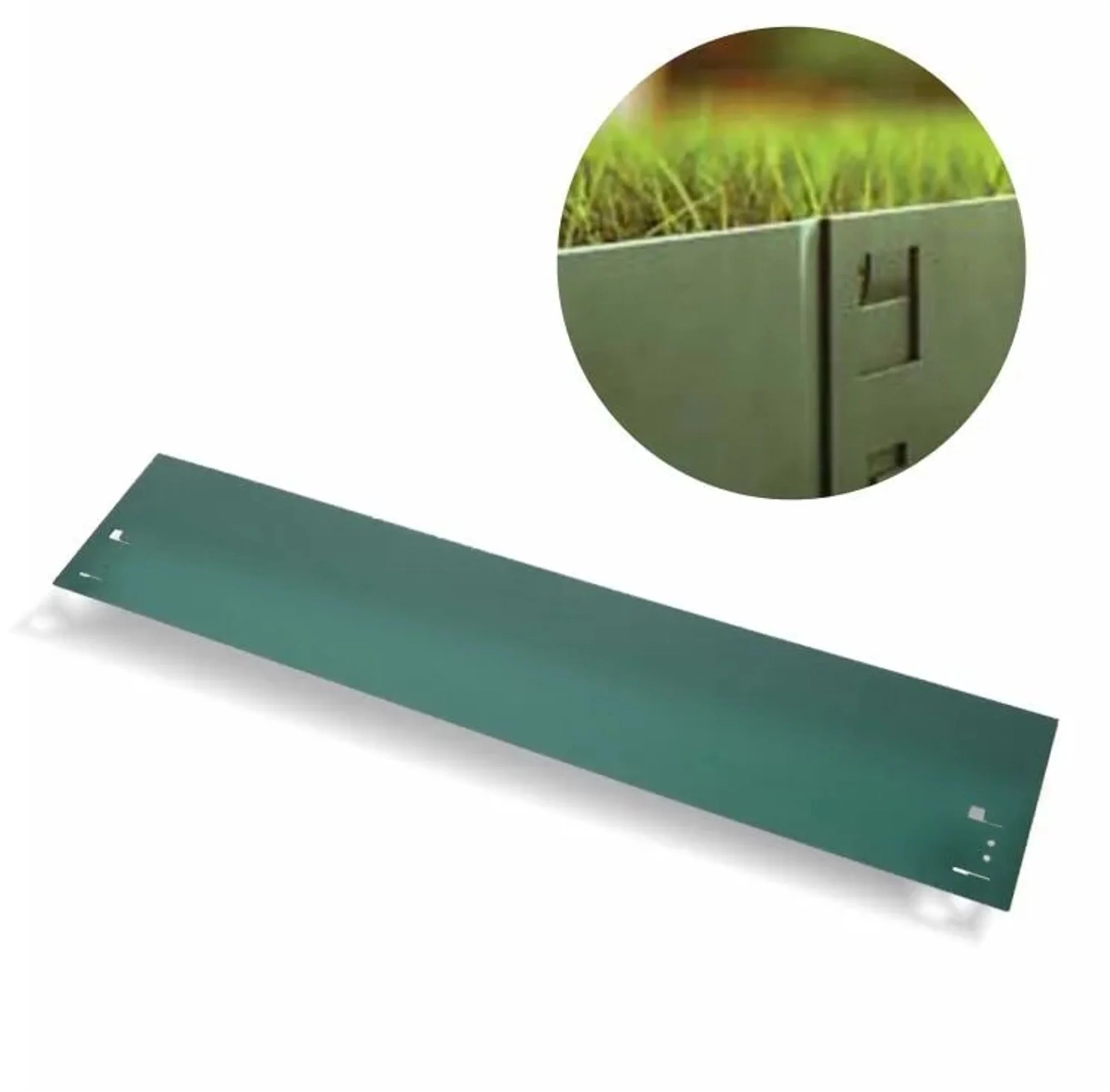 Borde De Césped Metálico 13,5cm X 120cm Verde