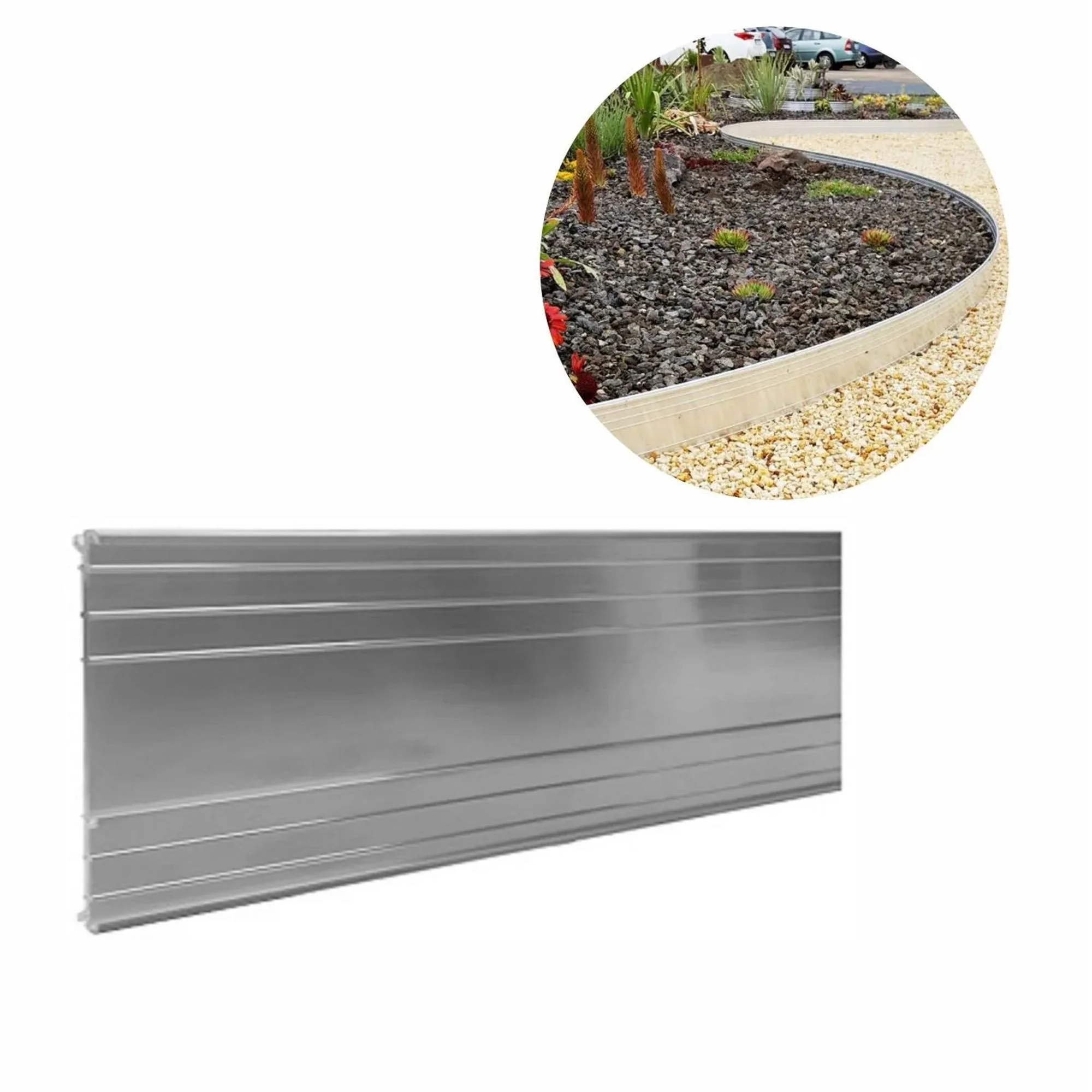 Bordes De Césped De Aluminio Ultra Resistentes 14cm X 100cm
