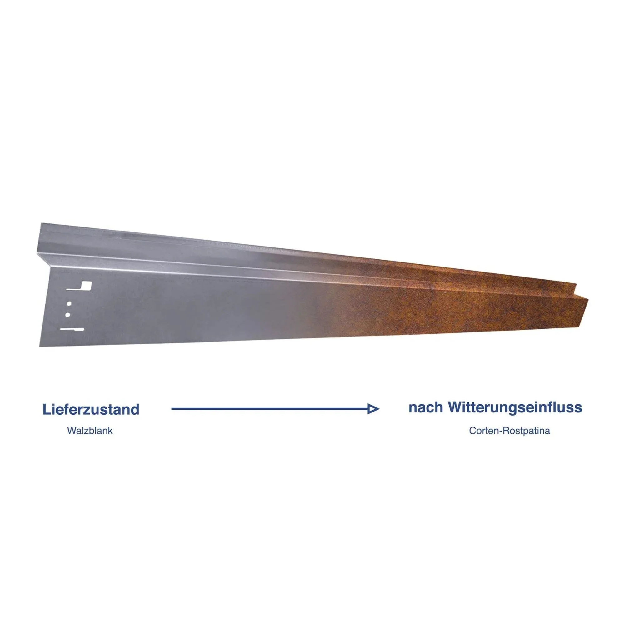 Borduras Jardin Con Paso De Rueda Acero Corten, Garden Bordas - 70 X 9,5 Cm - Image 2