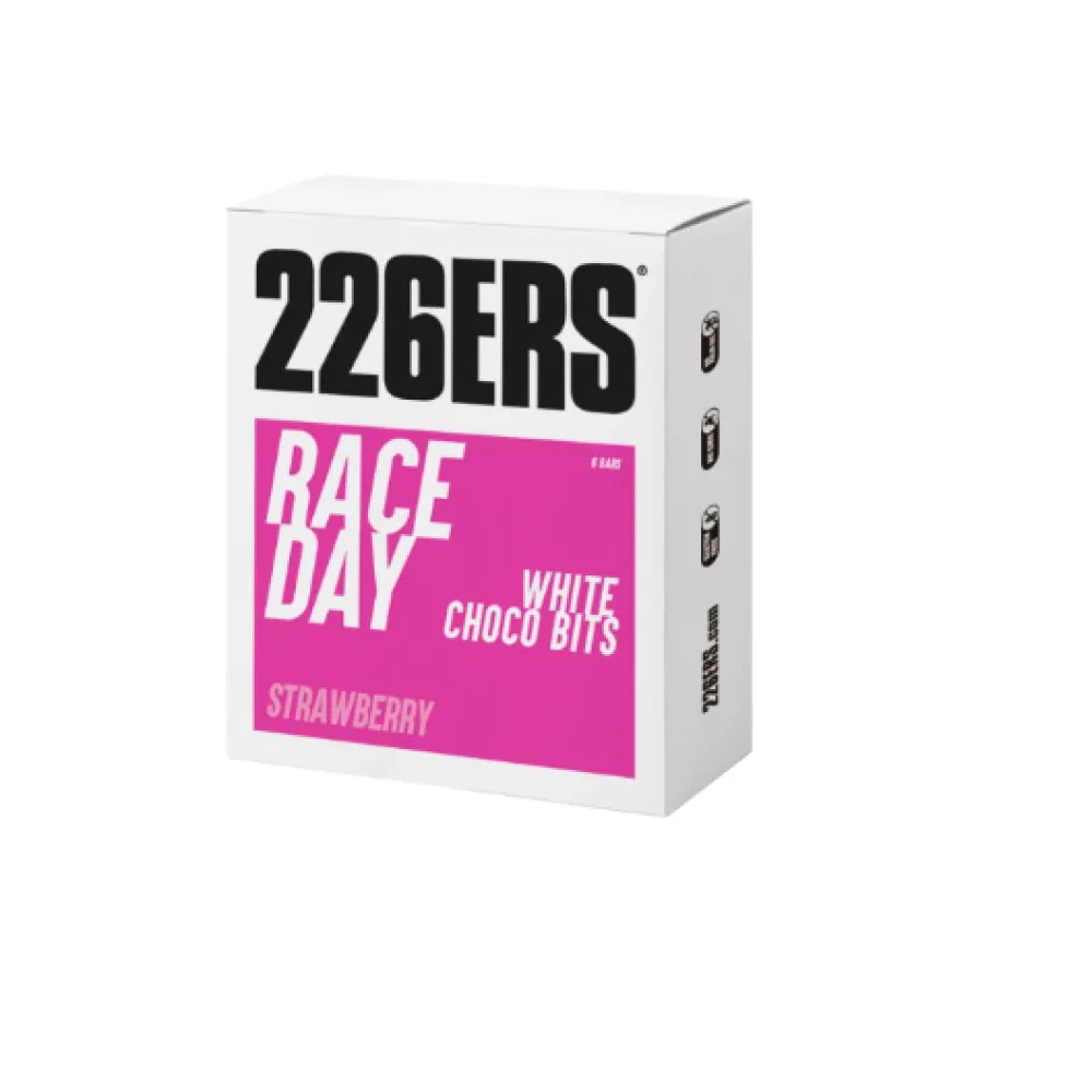 Box Race Day Bar Choco Bits 6 X 40 Gr Chocolate Blanco Y Fresa