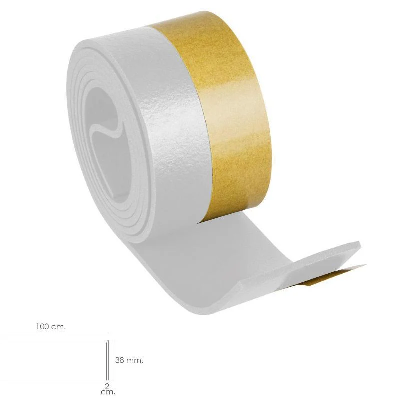 Burlete Umbral Autoadhesivo Pvc Flexible Blanco - Image 2