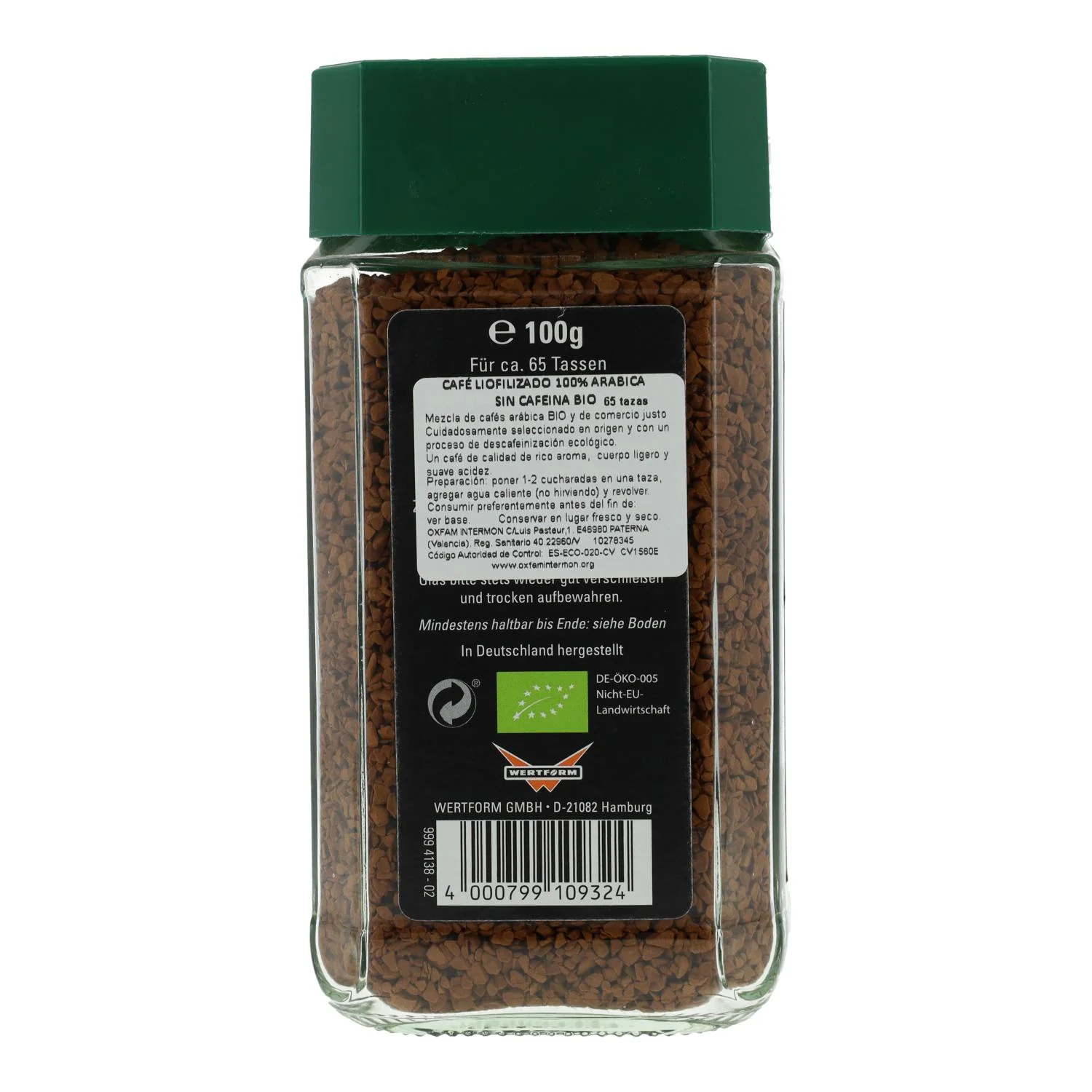 Café Comercio Justo  Liofilizado Arabica BIO Mount Hagen 100g - Image 3