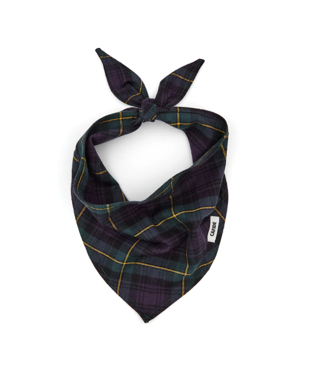 Cafide Bandana Para Perro Tartán Black Watch. Modelo Nata. Talla L (38-42 Cm)
