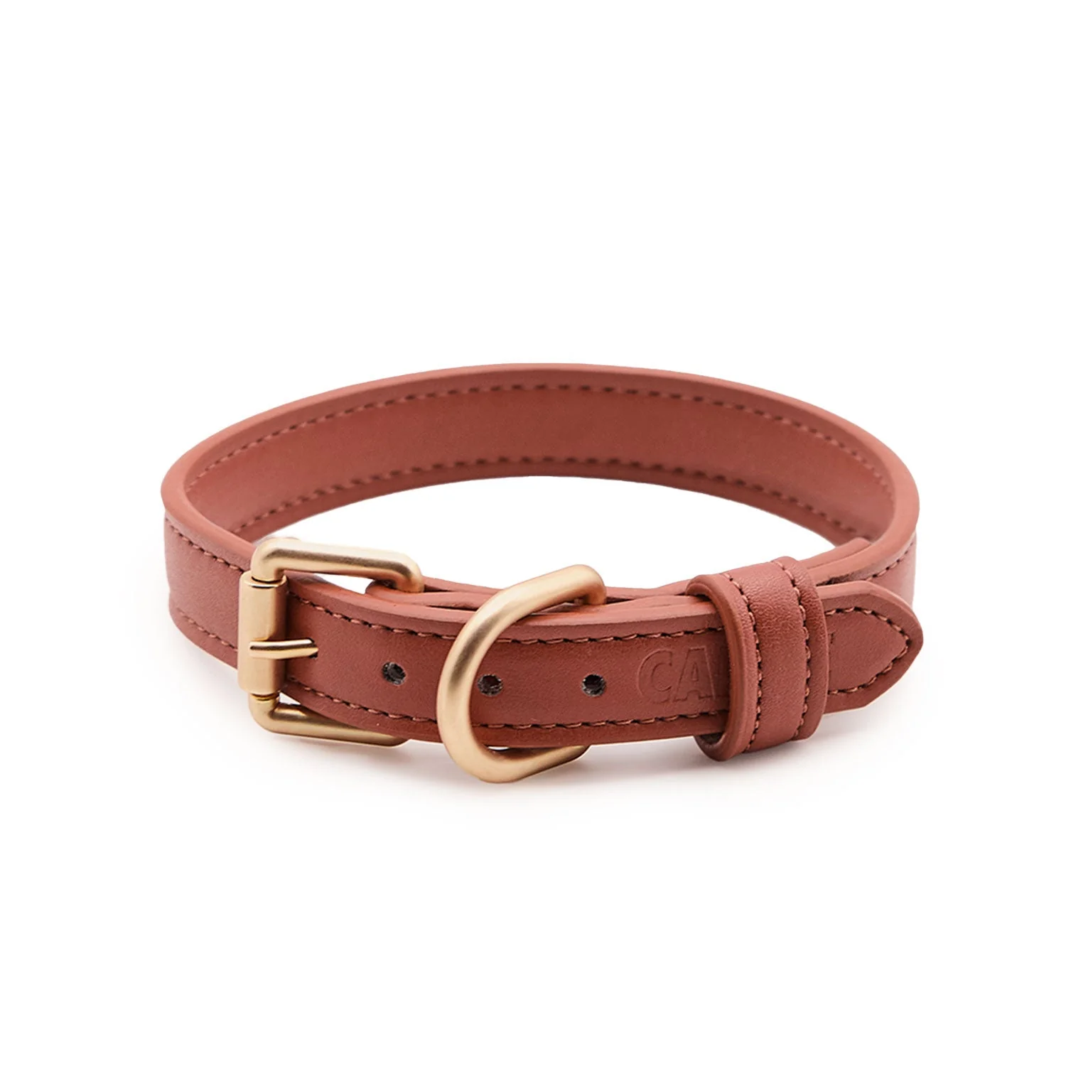 Cafide Collar De Cuero Vegano Marrón. Modelo Jala.