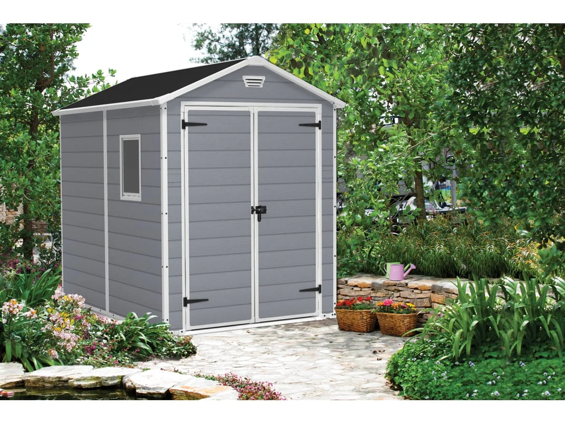 Caseta De Exterior Manor 6x8 De Keter. 185,8x236,8x227 Cm - Gris - Image 5