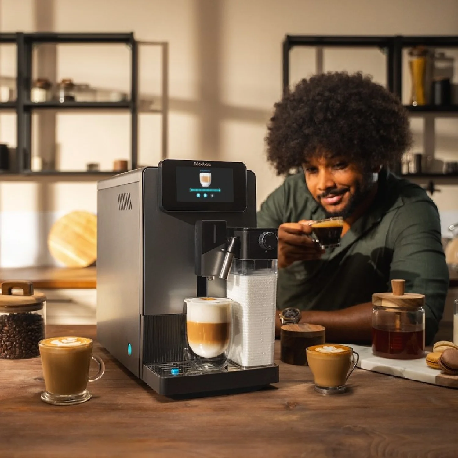 Cecotec Cafetera Superautomática Cremmaet Latte. 1350w, 19 Bares, Thermoblock, 6 Bebidas, Vaporizador, 5 Niveles Molido - Image 5