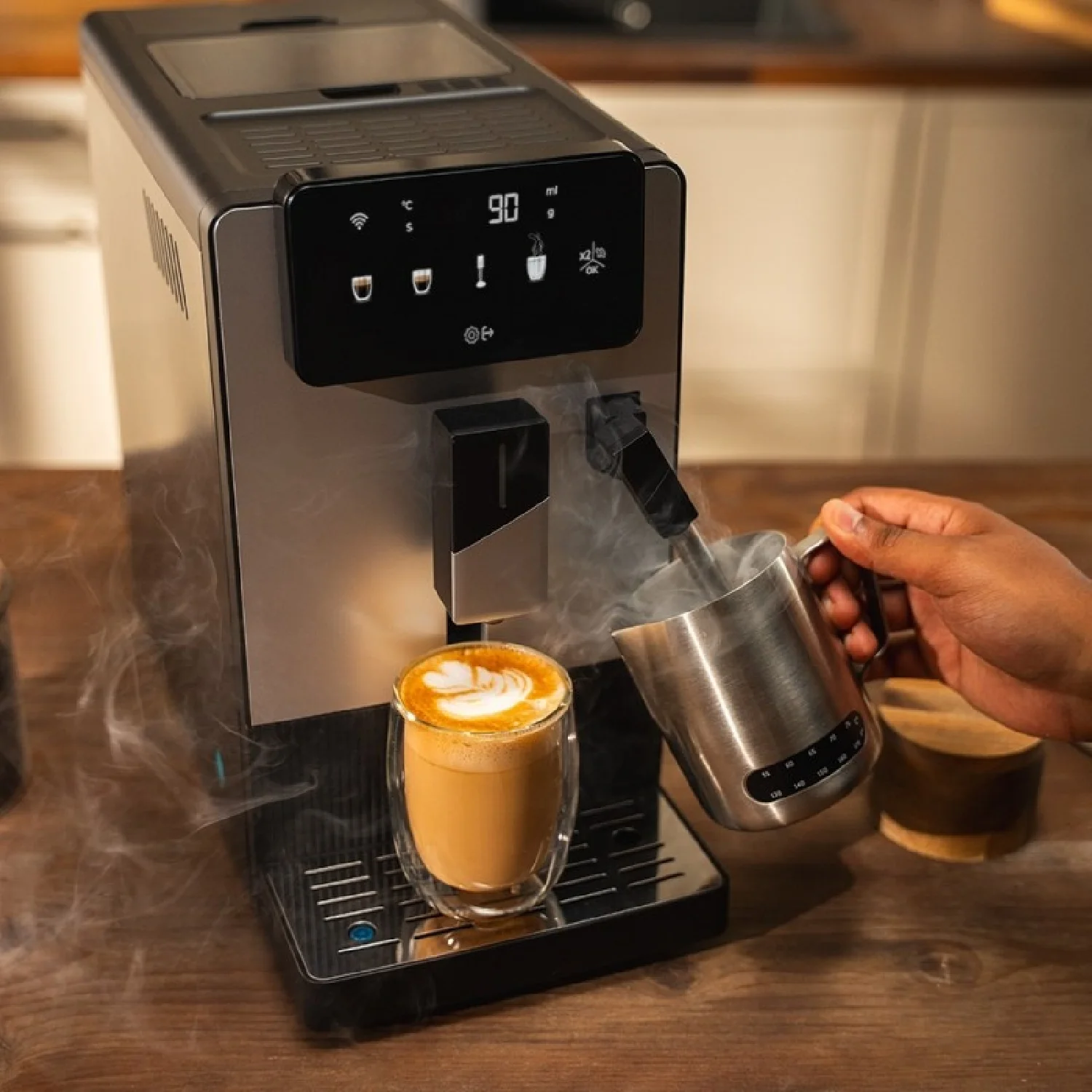 Cecotec Cafetera Superautomática Cremmaet Steam. 1350w, 19 Bares, 5 Niveles Molido, Depósito Grano 150g Y Agua 1.1l, The - Image 5