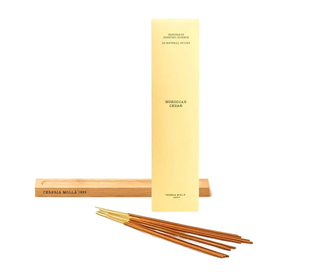 Cerería Mollá 1899 Incienso Moroccan Cedar 20 Unidades + Quemador