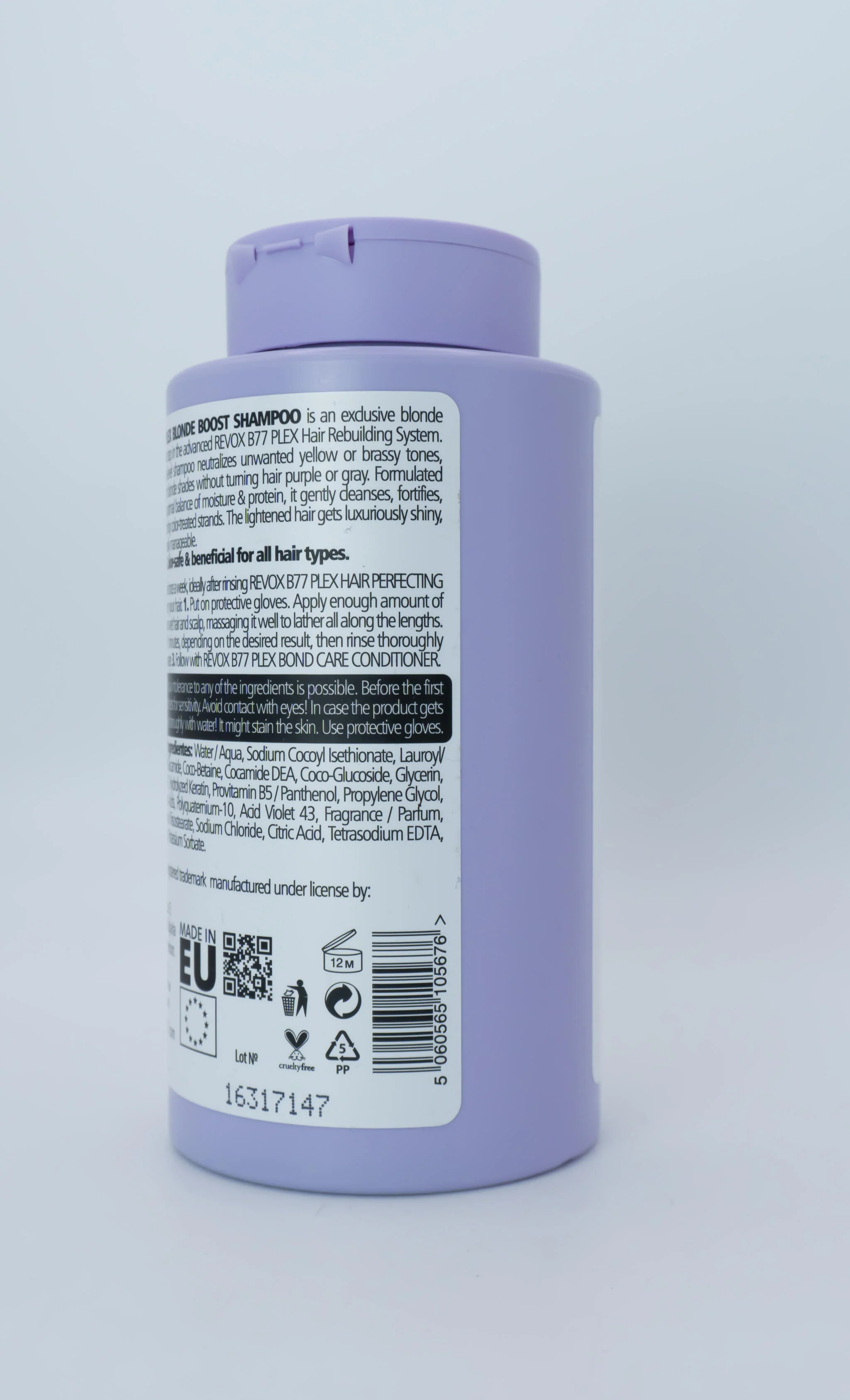 Champú Matizador Plex Step 4b Blonde Boost Revox 260ml - Image 2