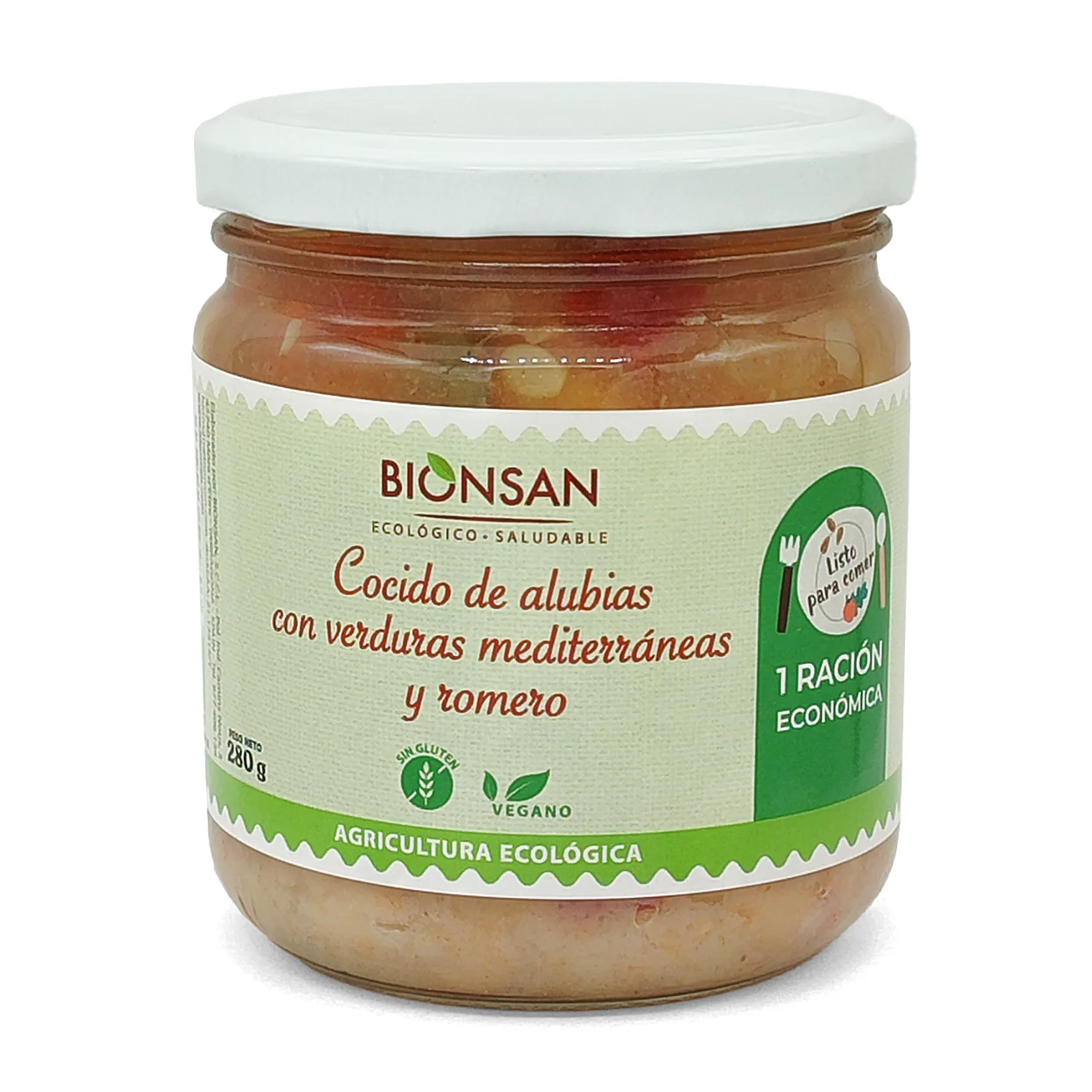Cocido De Alubias Con Verduras Mediterraneas Eco Bionsan 280gr