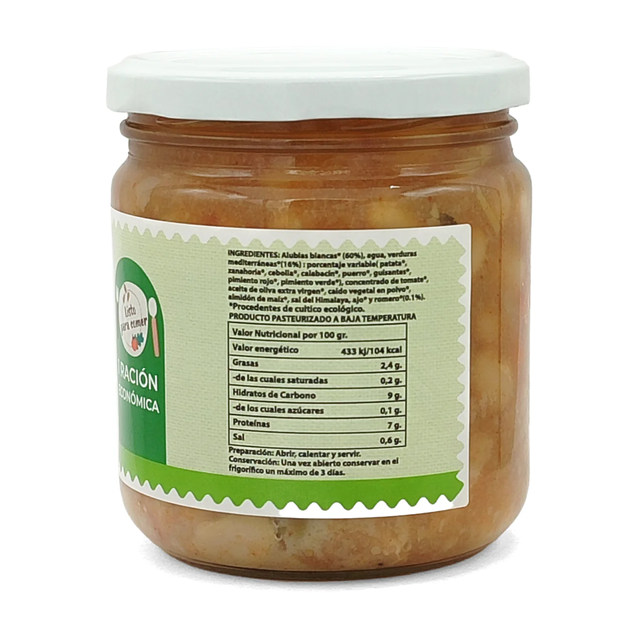 Cocido De Alubias Con Verduras Mediterraneas Eco Bionsan 280gr - Image 2